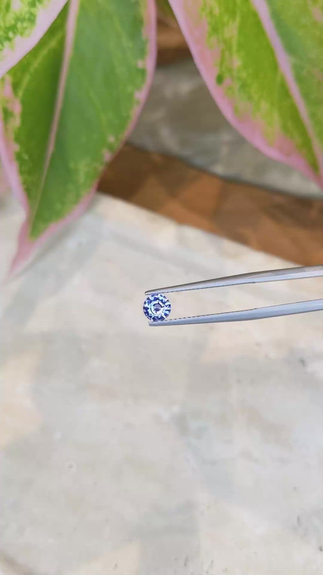 0.57 Ct. Blue Sapphire from Ceylon (Sri Lanka) Size Video