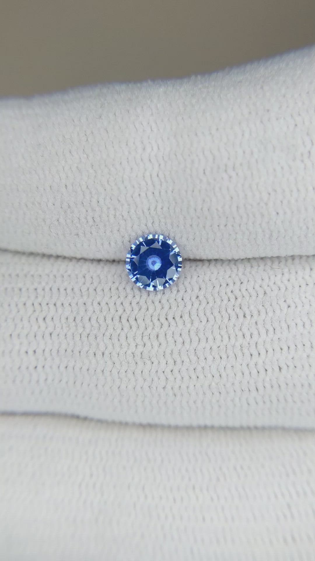 0.57 Ct. Blue Sapphire from Ceylon (Sri Lanka) Size Video