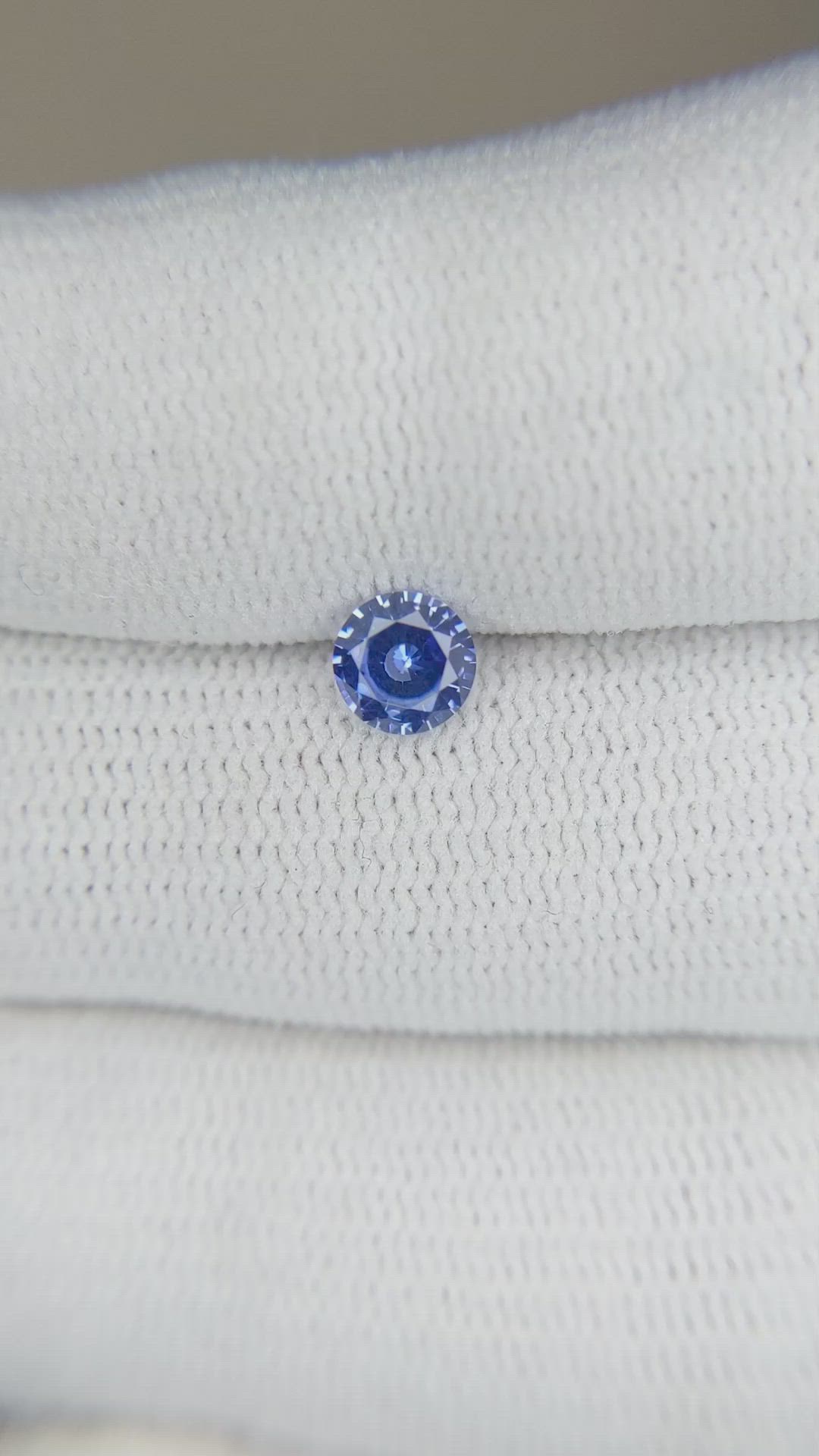 0.59 Ct. Blue Sapphire from Ceylon (Sri Lanka) Size Video