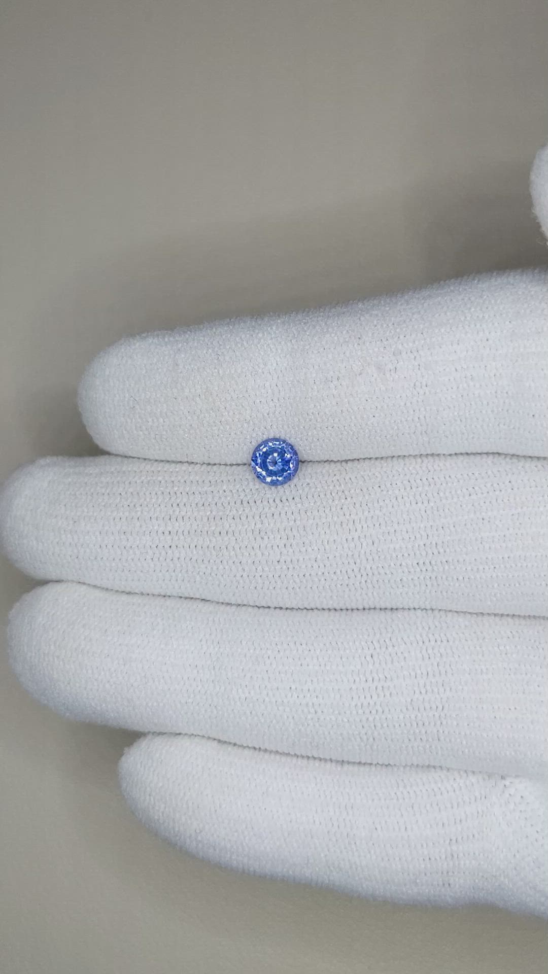 0.59 Ct. Blue Sapphire from Ceylon (Sri Lanka) Size Video
