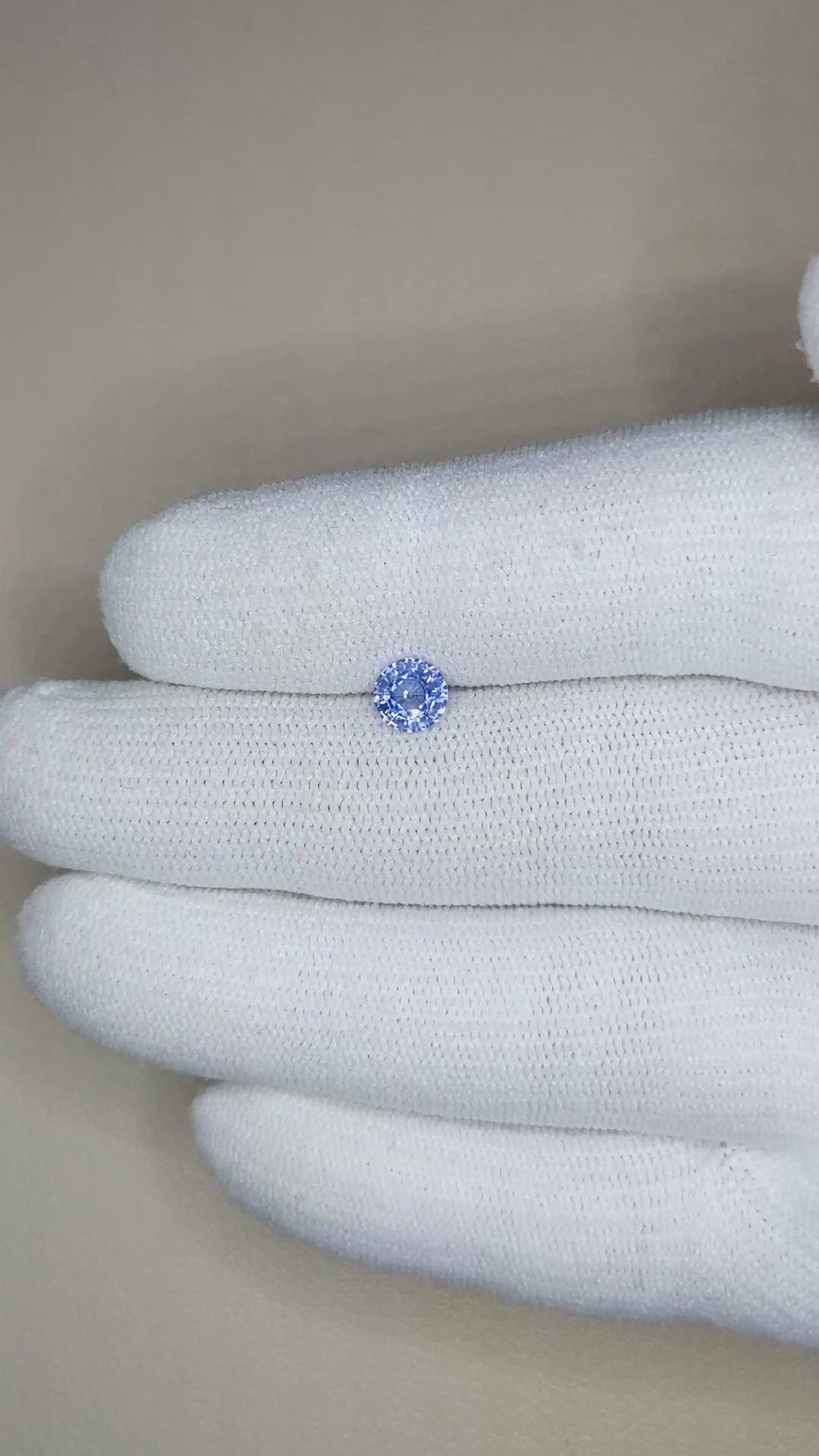 0.77 Ct. Blue Sapphire from Ceylon (Sri Lanka) Size Video