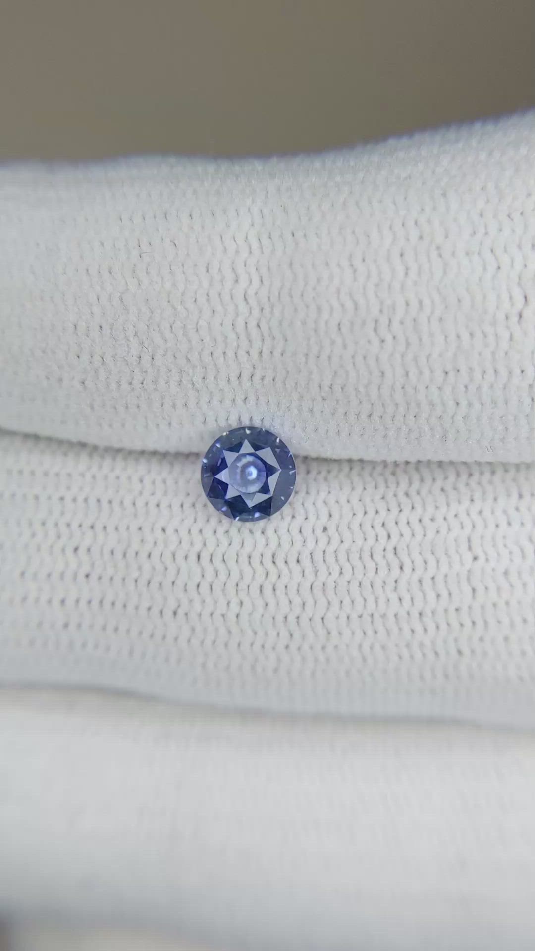 0.77 Ct. Blue Sapphire from Ceylon (Sri Lanka) Size Video