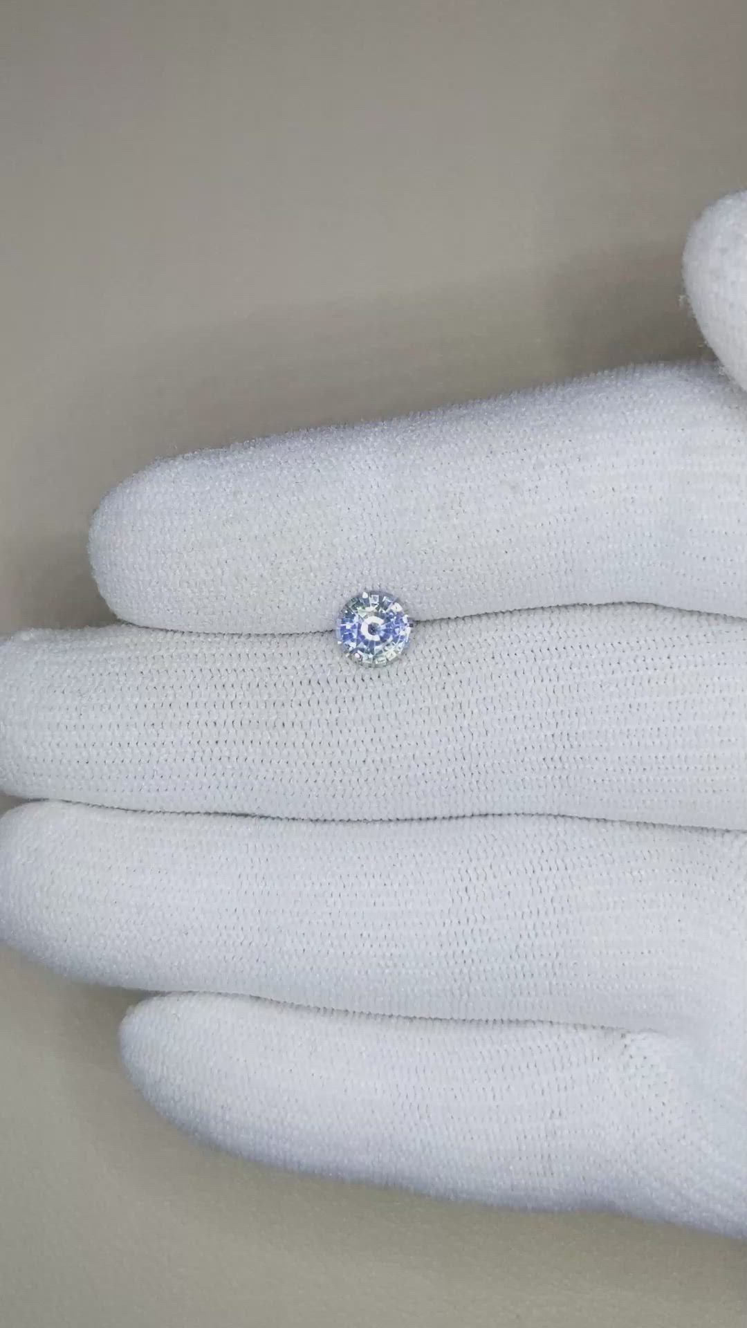 1.05 Ct. Bi Color Sapphire from Ceylon (Sri Lanka) Size Video