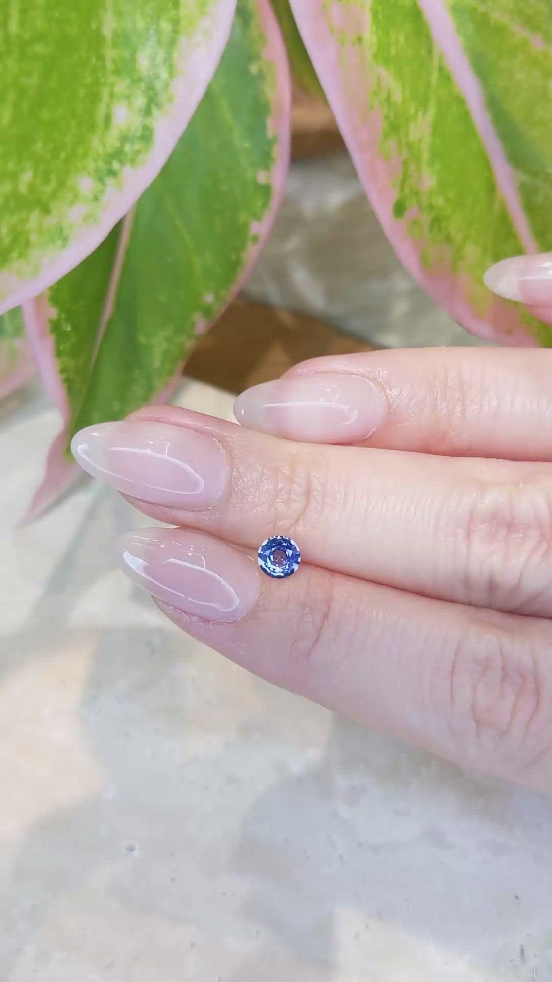 0.48 Ct. Blue Sapphire from Ceylon (Sri Lanka) Size Video