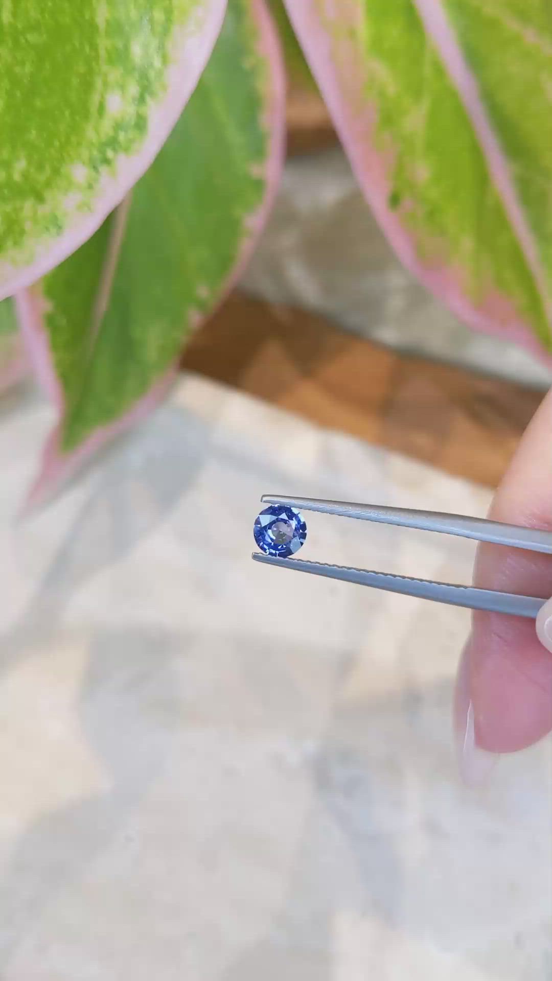0.48 Ct. Blue Sapphire from Ceylon (Sri Lanka) Size Video