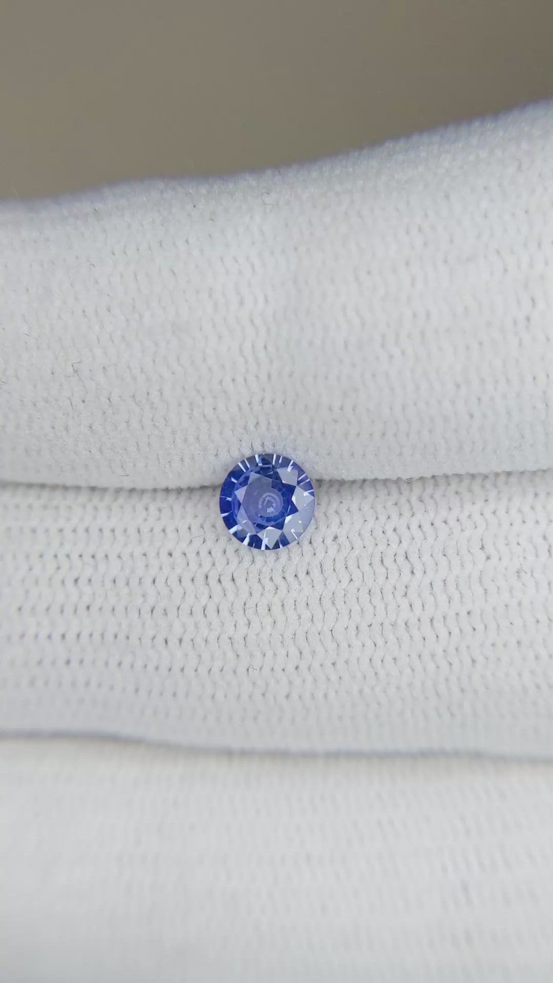 0.48 Ct. Blue Sapphire from Ceylon (Sri Lanka) Size Video