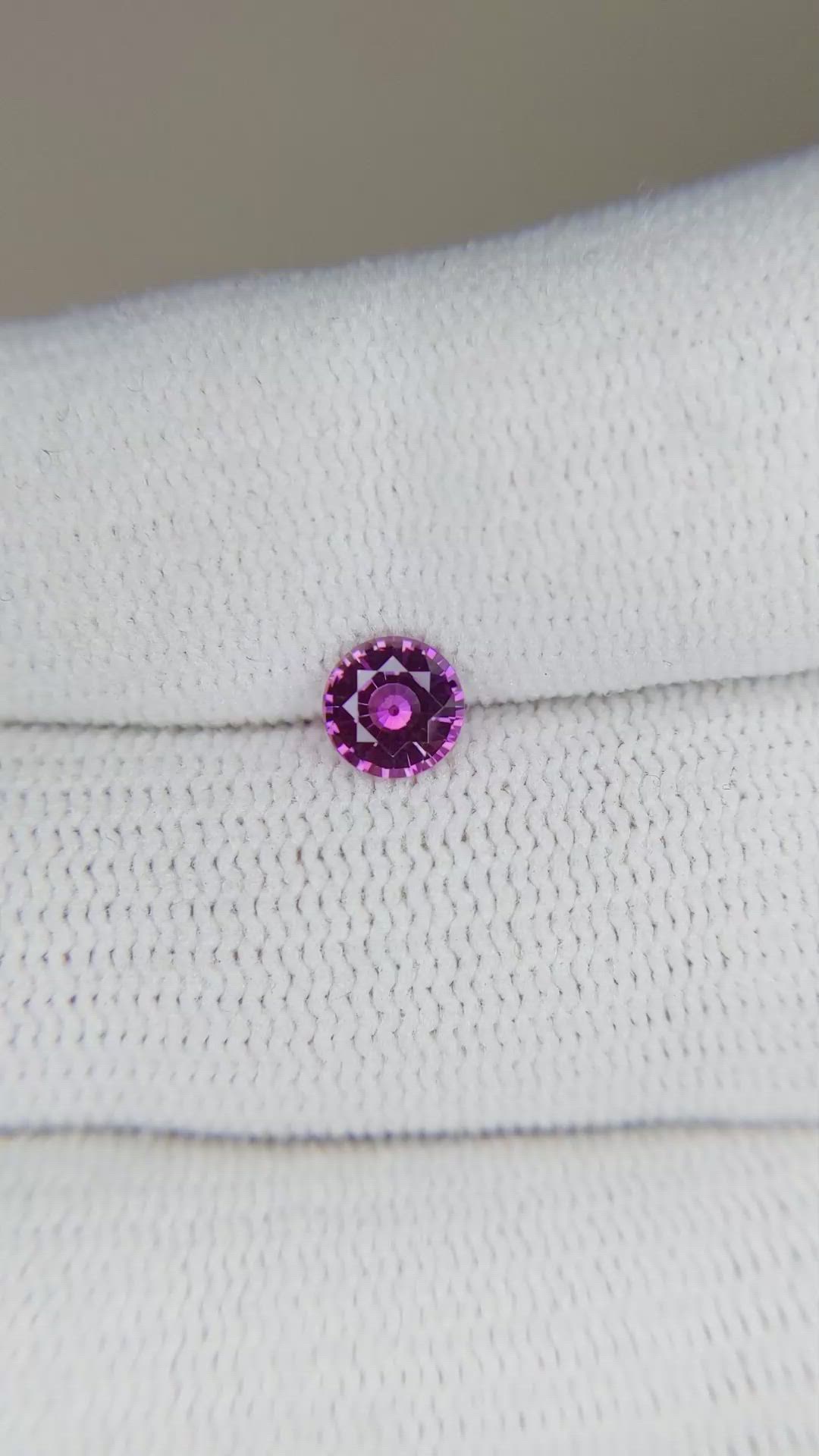 0.58 Ct. Pink Sapphire from Ceylon (Sri Lanka) Size Video