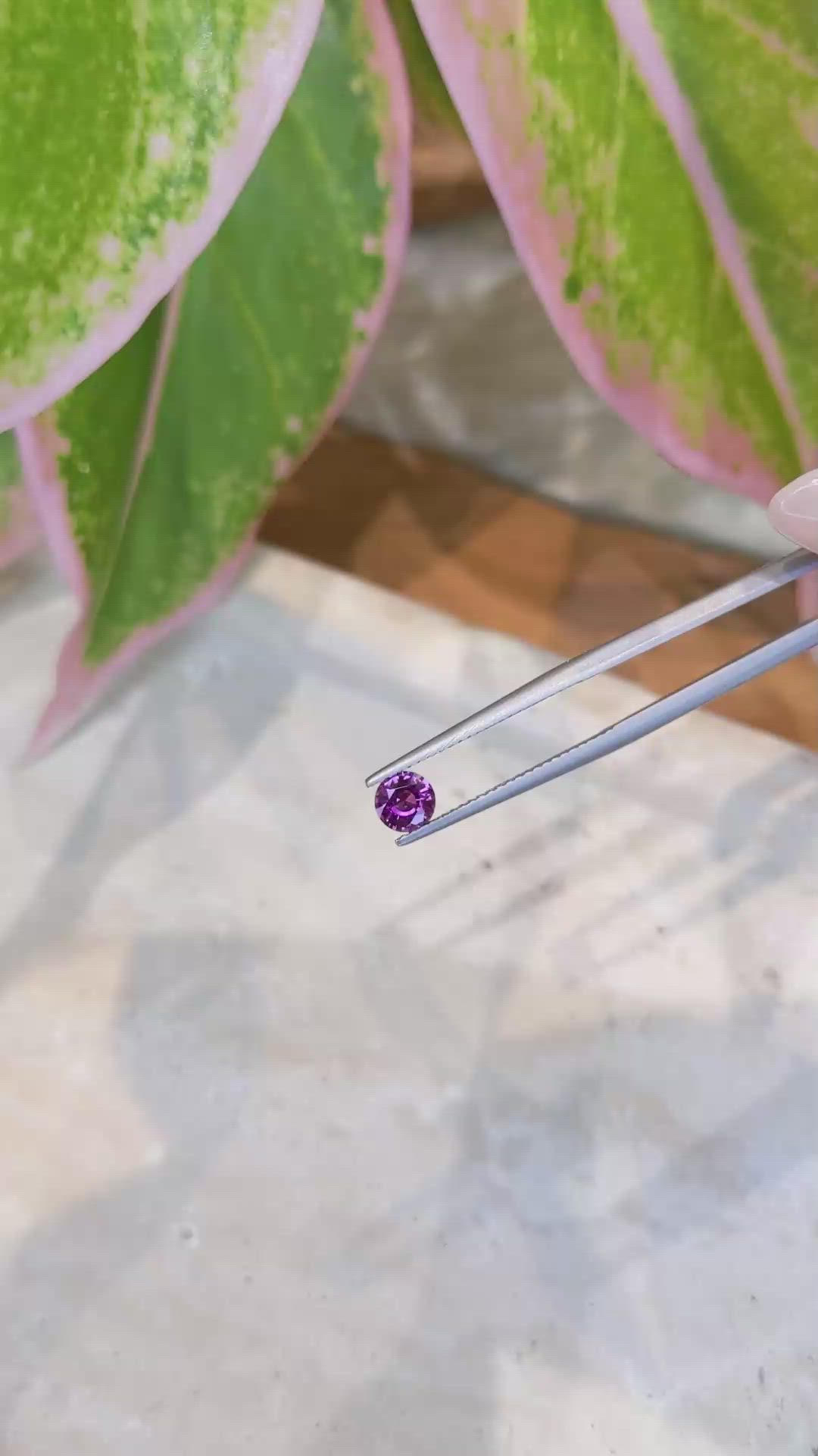 0.58 Ct. Pink Sapphire from Ceylon (Sri Lanka) Size Video