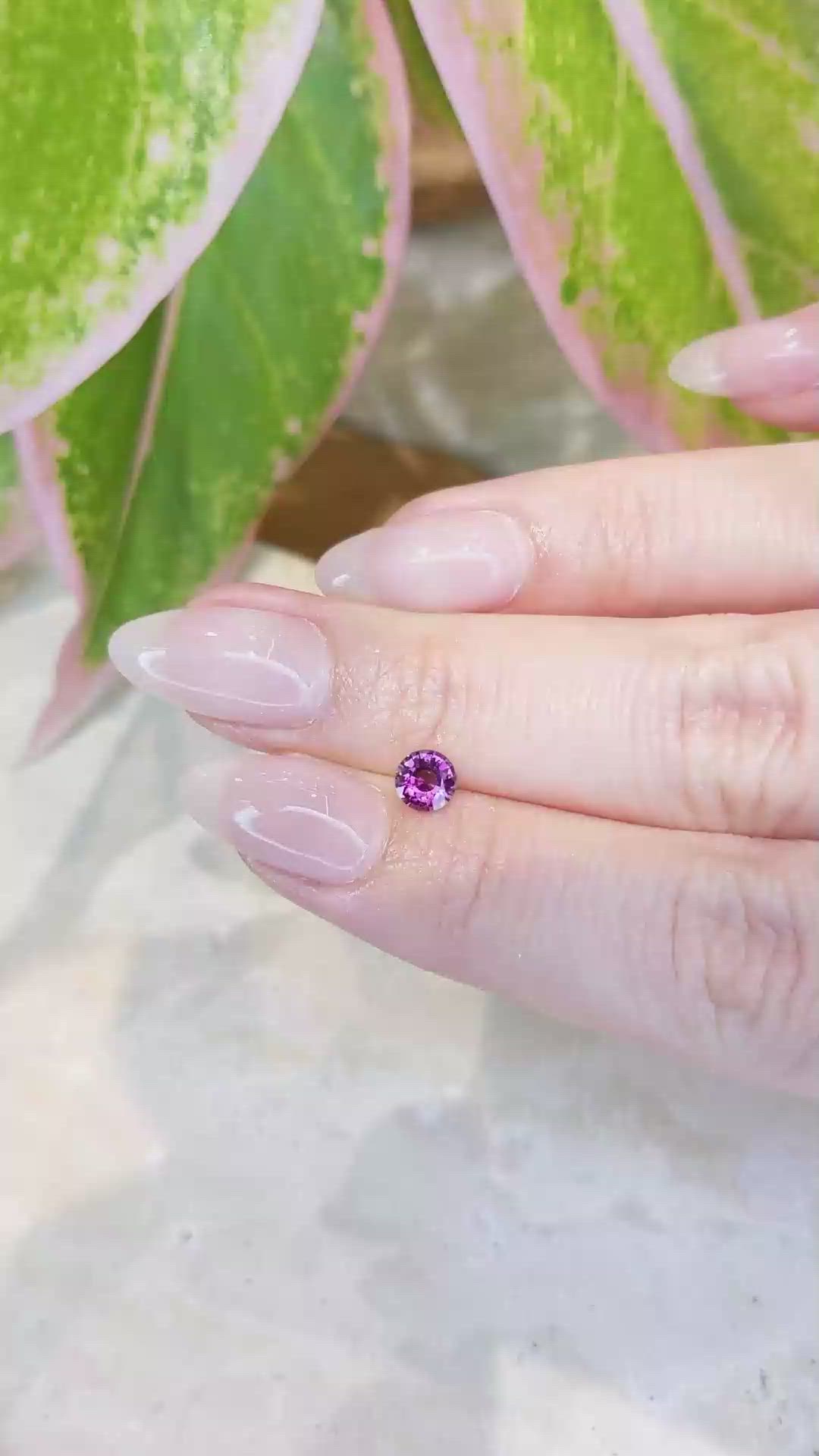 0.58 Ct. Pink Sapphire from Ceylon (Sri Lanka) Size Video