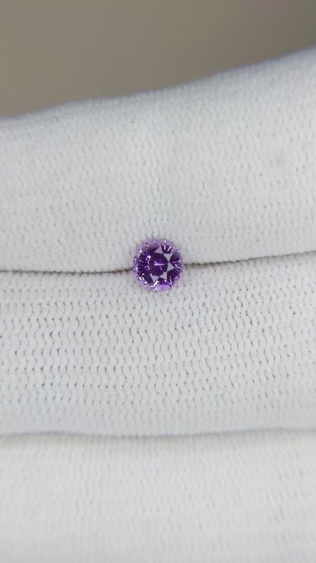 0.60 Ct. Purple Sapphire from Ceylon (Sri Lanka) Size Video