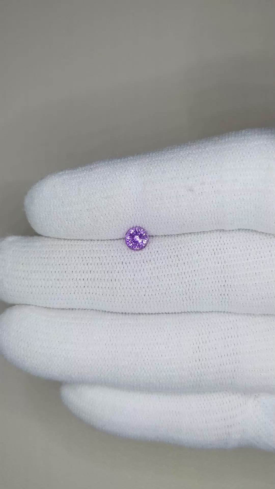 0.60 Ct. Purple Sapphire from Ceylon (Sri Lanka) Size Video
