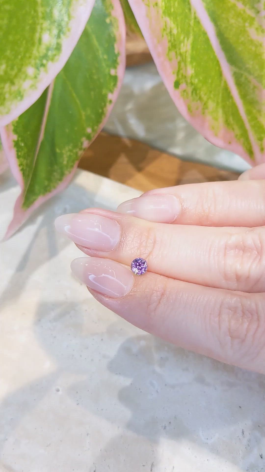 0.60 Ct. Purple Sapphire from Ceylon (Sri Lanka) Size Video