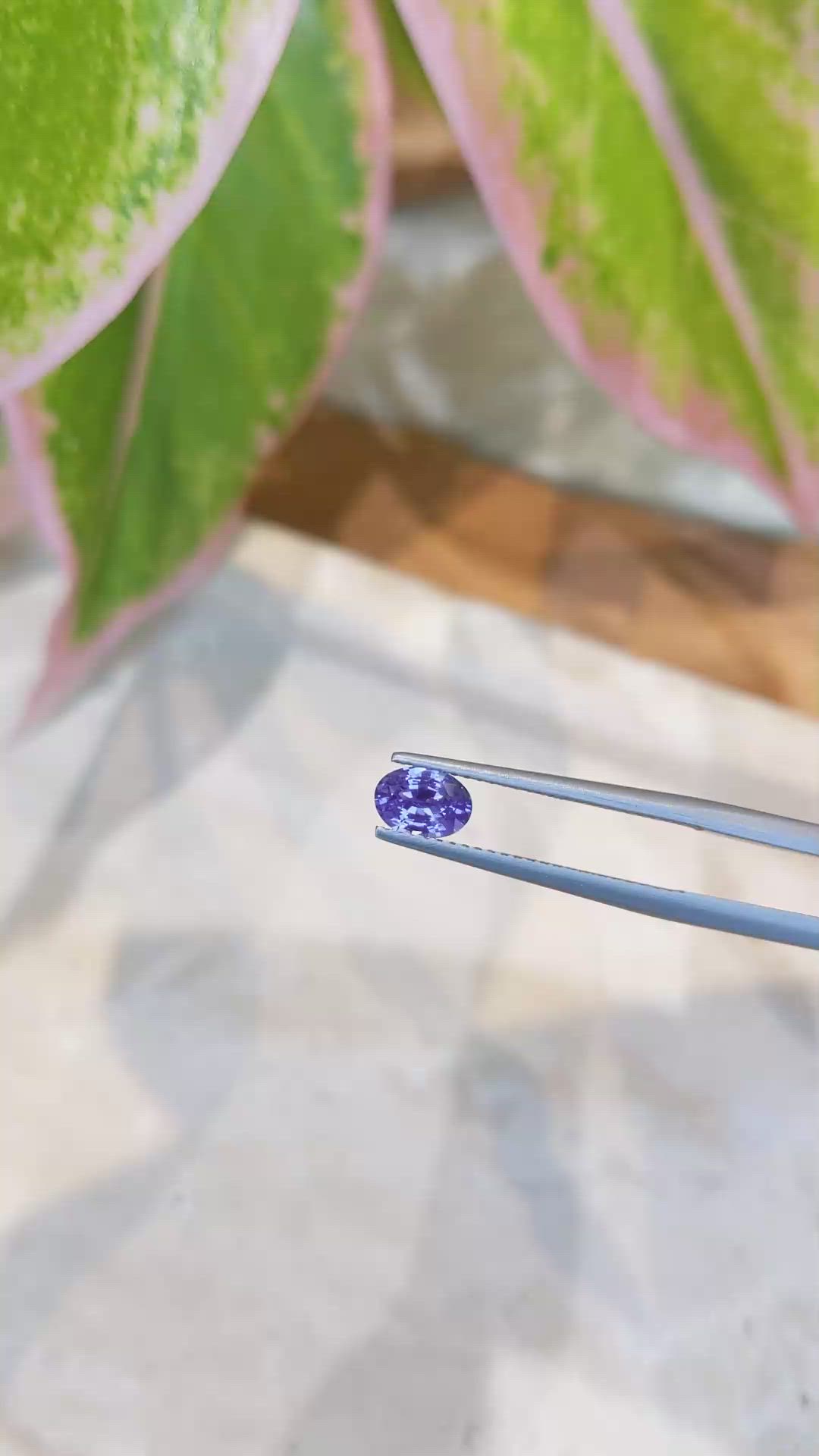 0.69 Ct. Blue Sapphire from Ceylon (Sri Lanka) Size Video