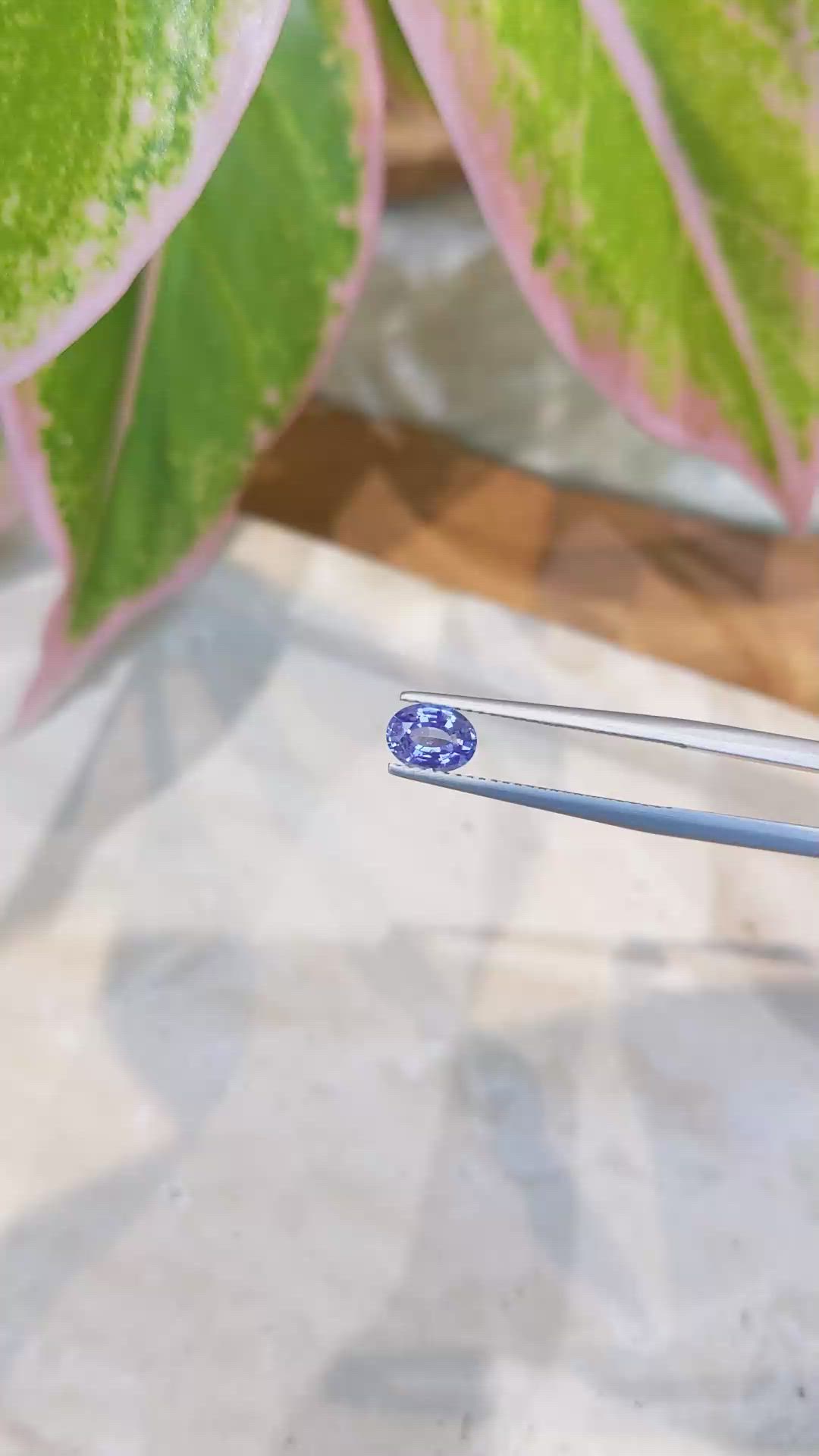 0.78 Ct. Blue Sapphire from Ceylon (Sri Lanka) Size Video