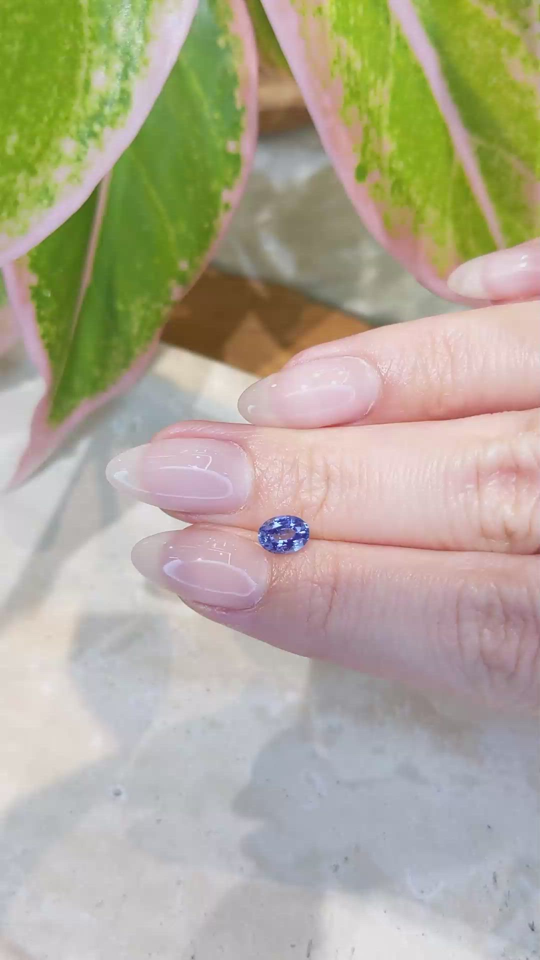 0.78 Ct. Blue Sapphire from Ceylon (Sri Lanka) Size Video