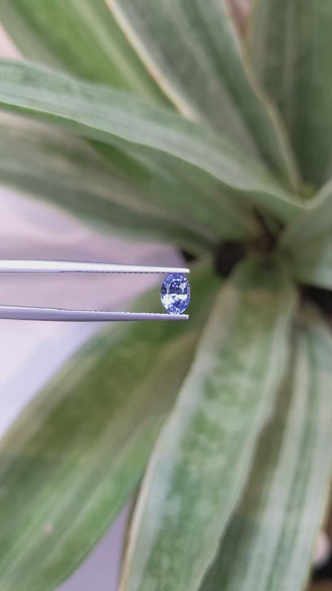 0.87 Ct. Blue Sapphire from Ceylon (Sri Lanka) Size Video