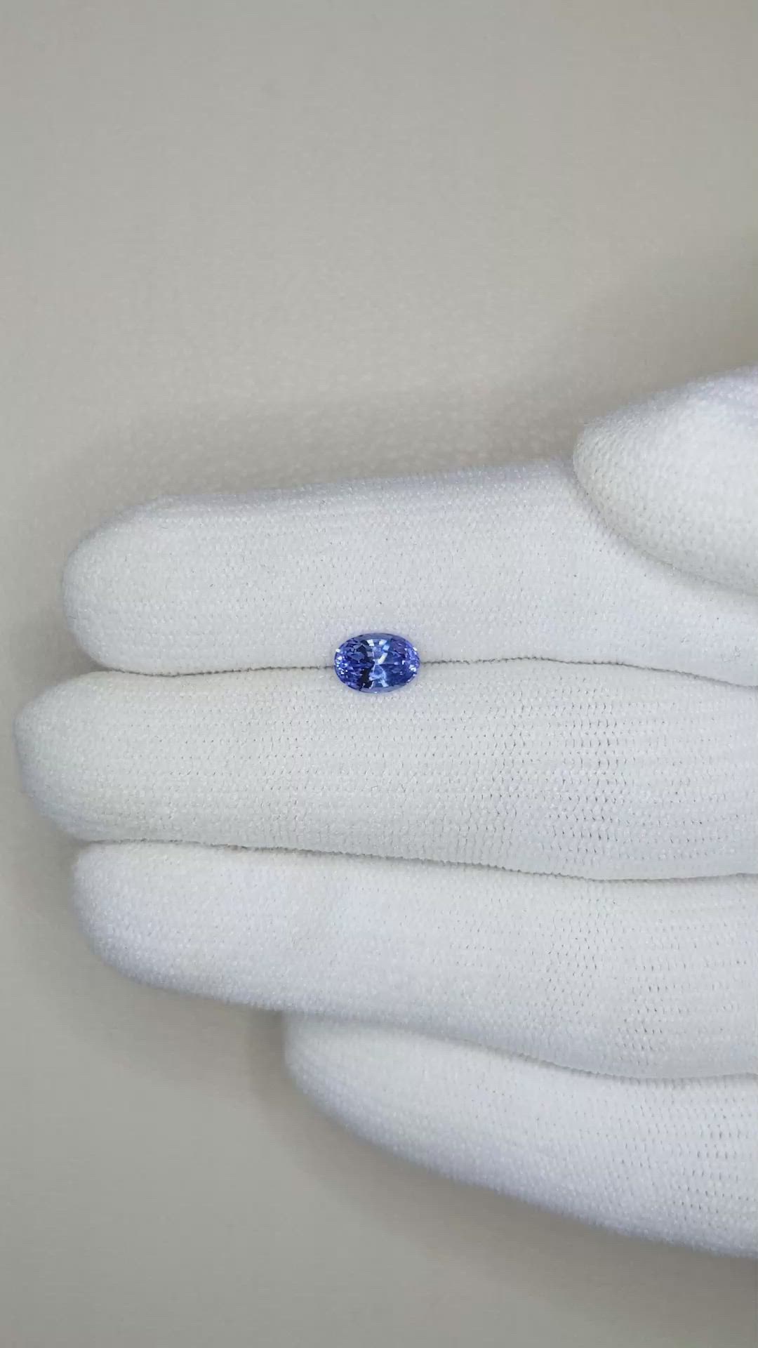 0.87 Ct. Blue Sapphire from Ceylon (Sri Lanka) Size Video