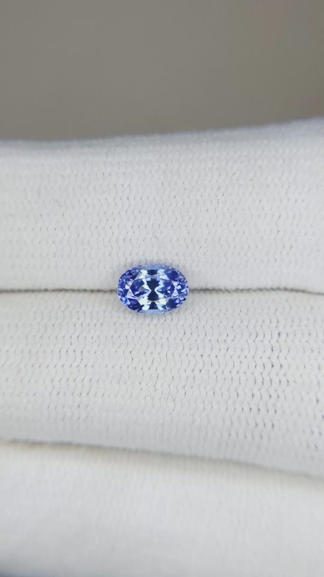 0.87 Ct. Blue Sapphire from Ceylon (Sri Lanka) Size Video