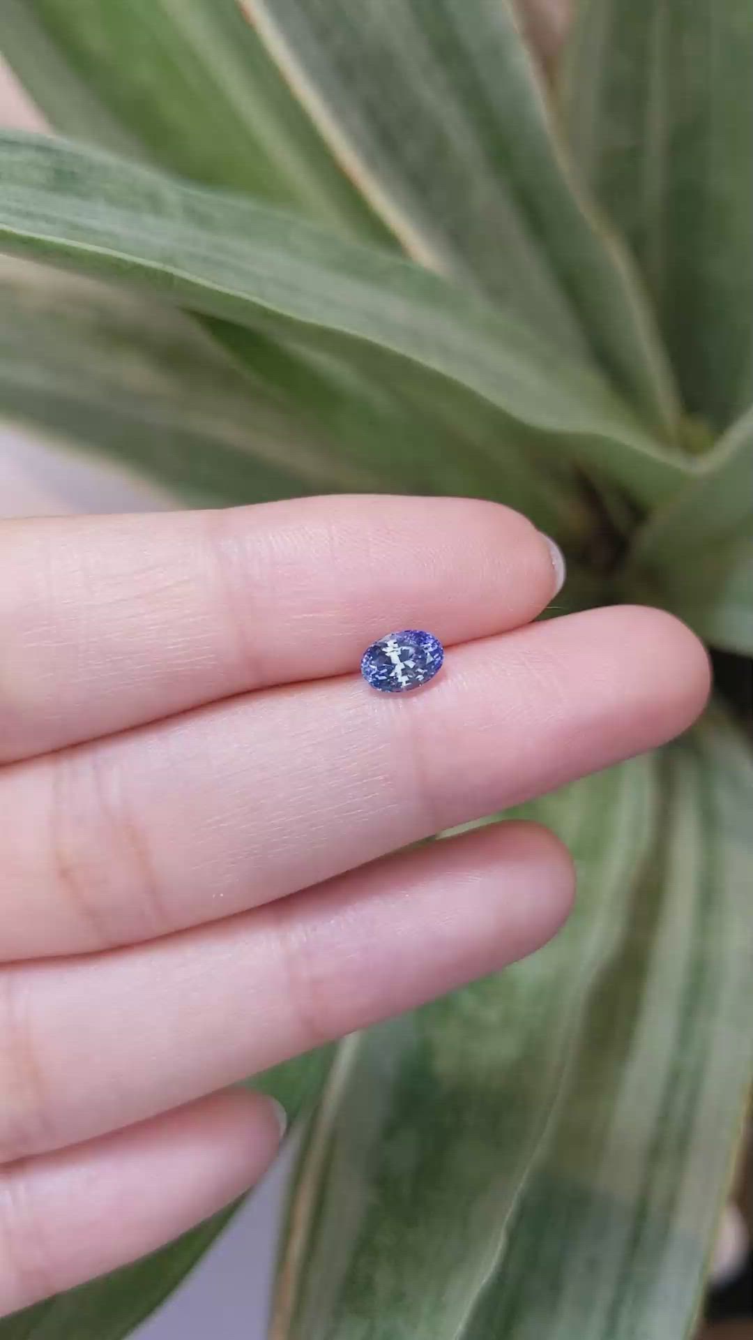 0.87 Ct. Blue Sapphire from Ceylon (Sri Lanka) Size Video