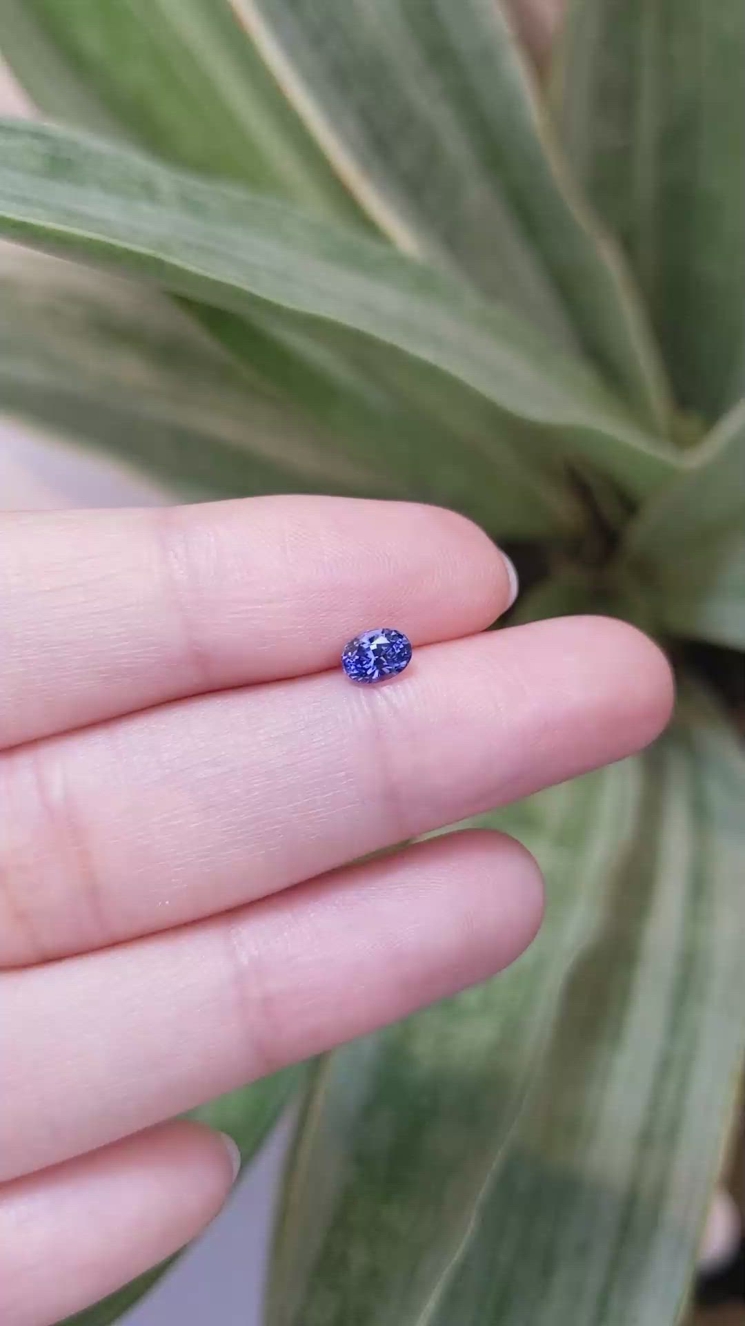 0.54 Ct. Blue Sapphire from Ceylon (Sri Lanka) Size Video