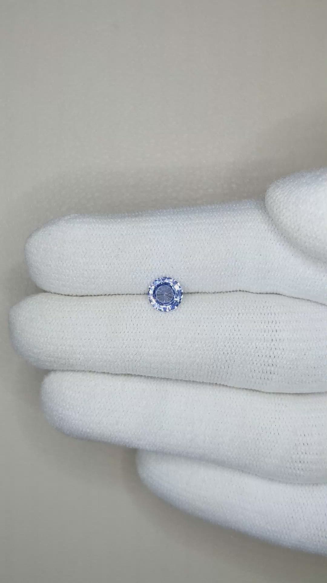0.89 Ct. Blue Sapphire from Ceylon (Sri Lanka) Size Video