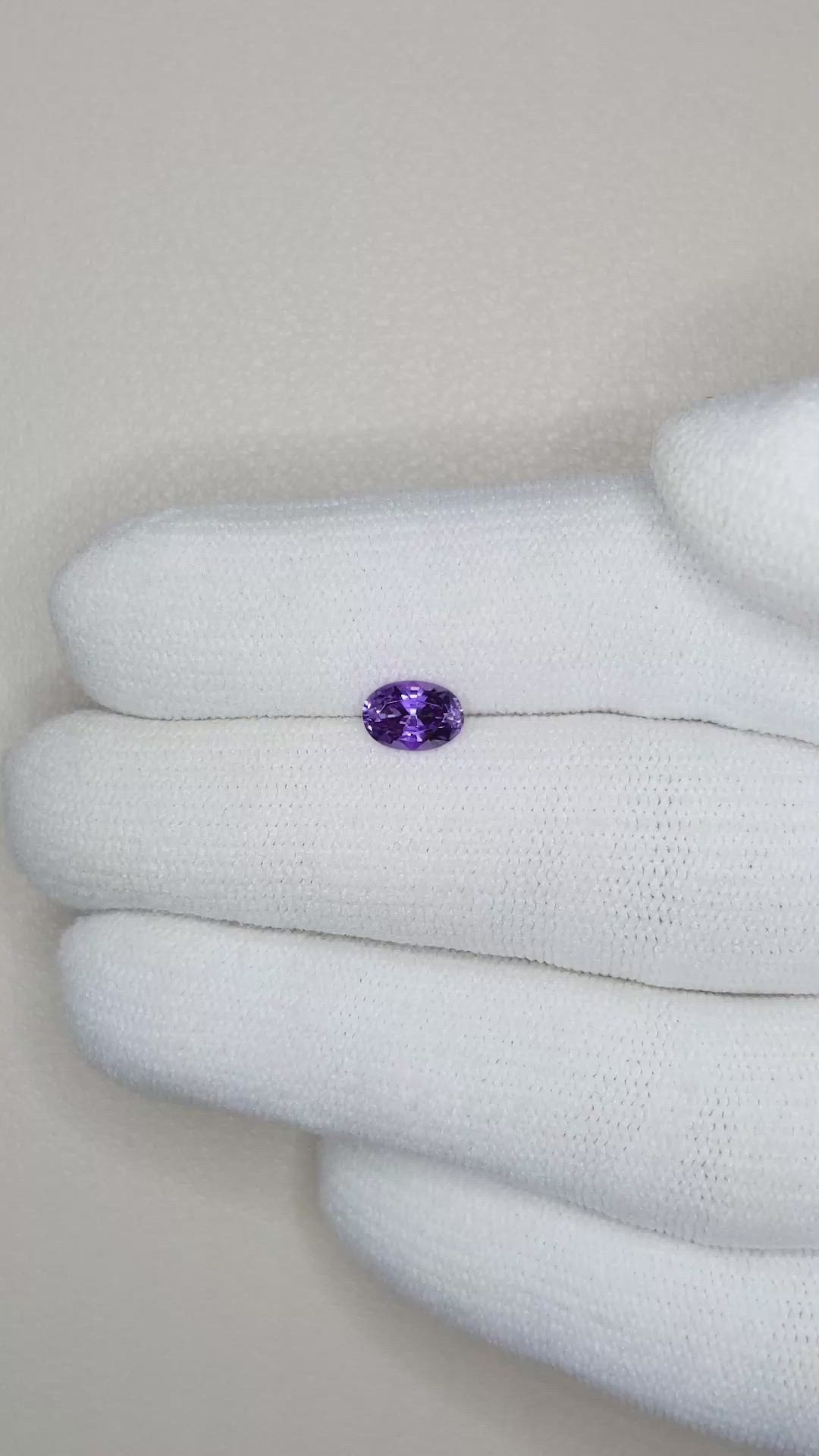 0.74 Ct. Purple Sapphire from Ceylon (Sri Lanka) Size Video
