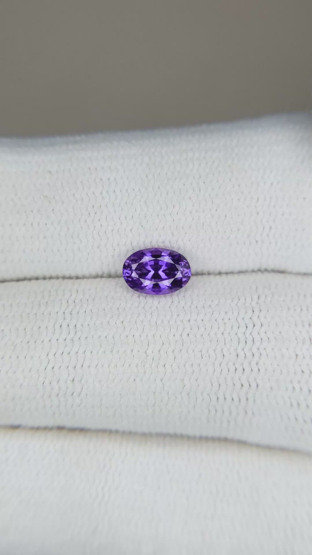 0.74 Ct. Purple Sapphire from Ceylon (Sri Lanka) Size Video