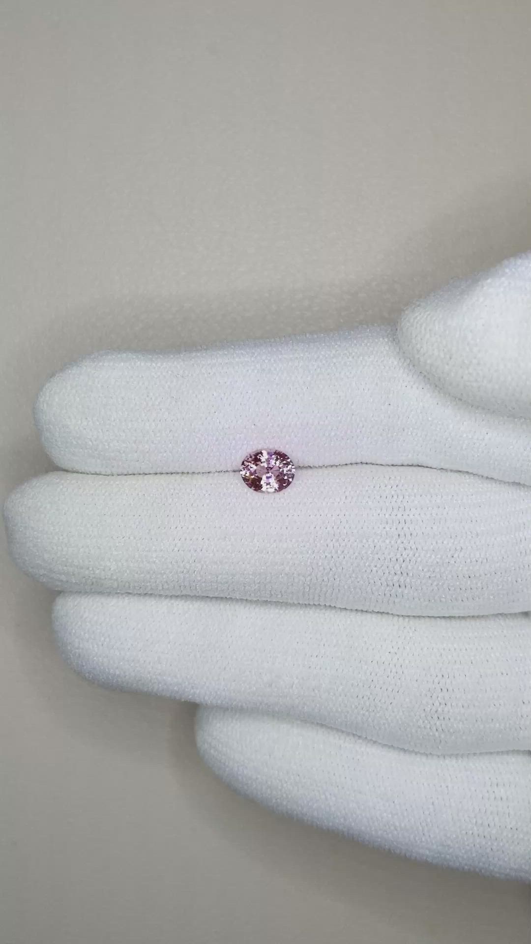 0.70 Ct. Pink Sapphire from Ceylon (Sri Lanka) Size Video