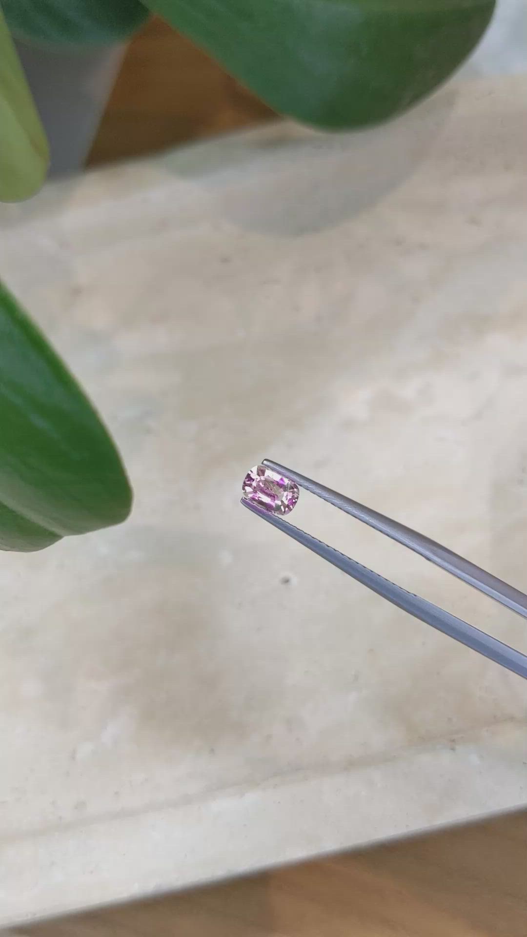 0.56 Ct. Pink Sapphire from Ceylon (Sri Lanka) Size Video
