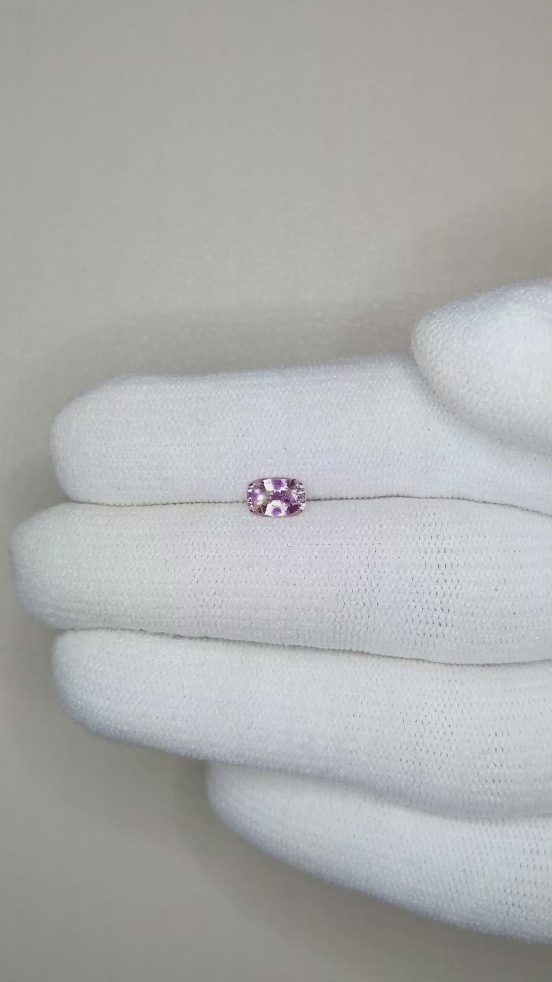 0.56 Ct. Pink Sapphire from Ceylon (Sri Lanka) Size Video