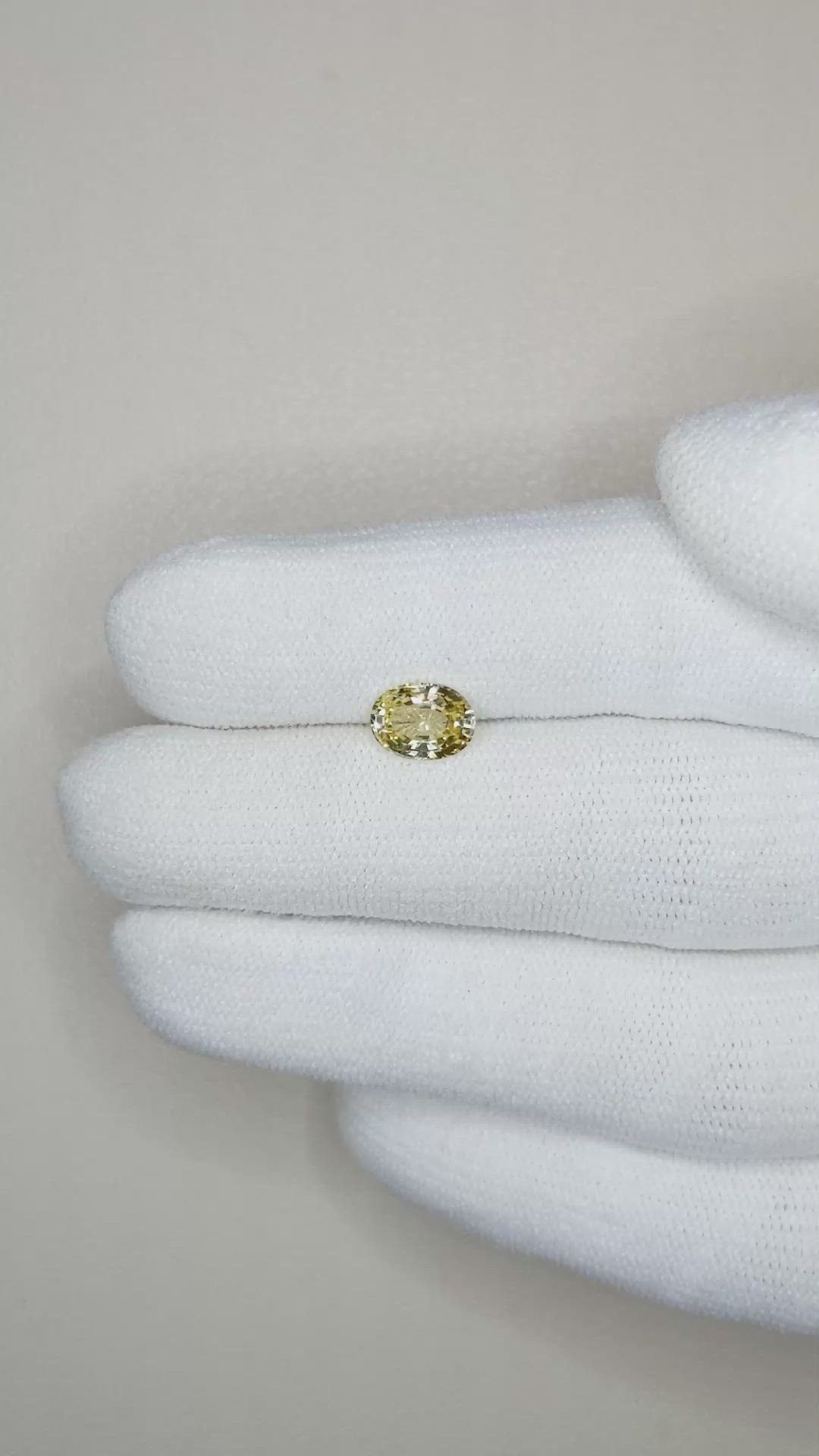 1.12 Ct. Yellow Sapphire from Ceylon (Sri Lanka) Size Video