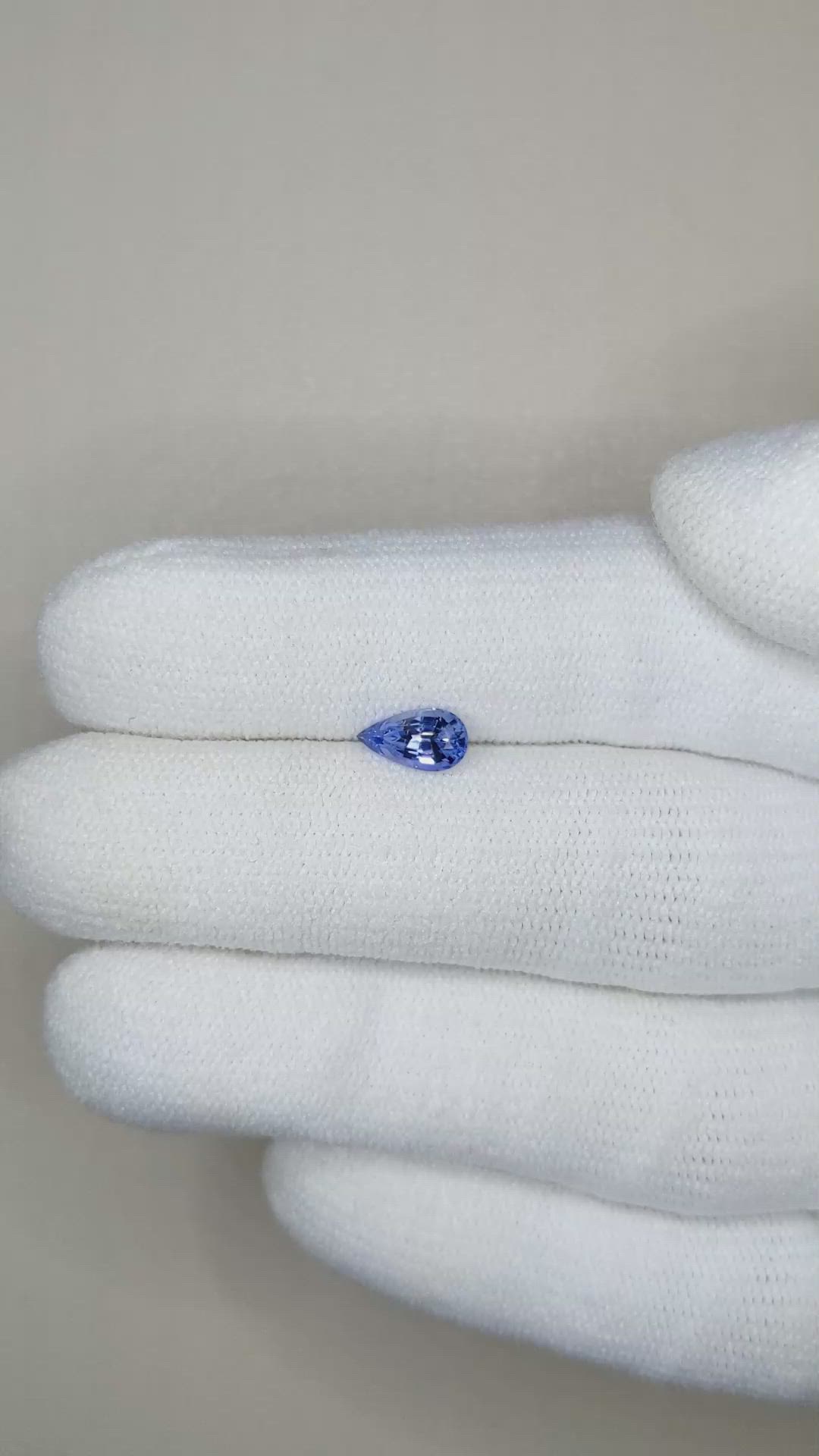 0.72 Ct. Blue Sapphire from Ceylon (Sri Lanka) Size Video