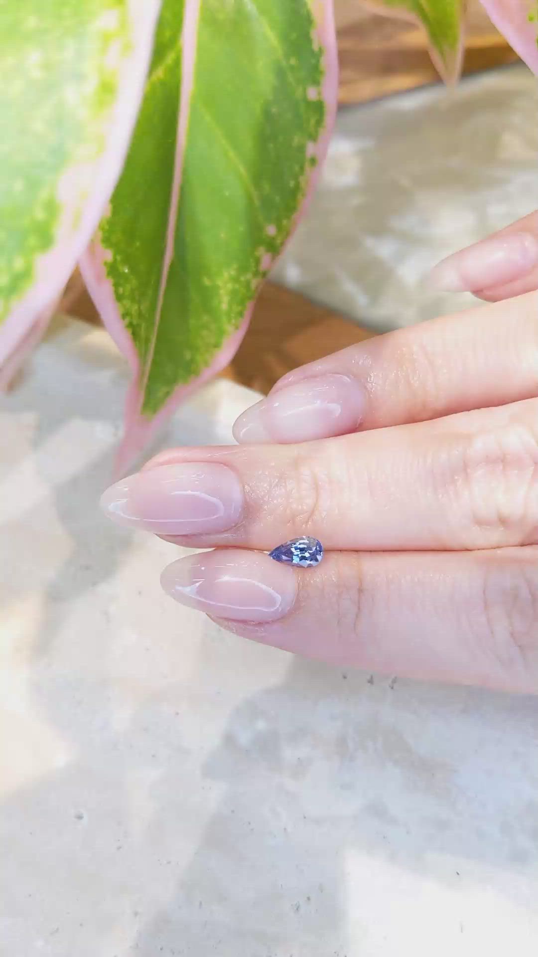 0.72 Ct. Blue Sapphire from Ceylon (Sri Lanka) Size Video