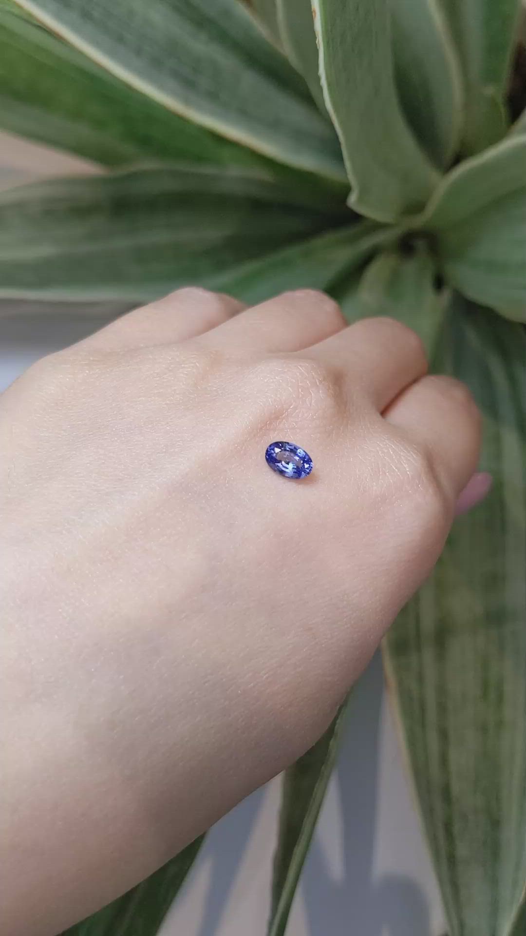 0.87 Ct. Blue Sapphire from Ceylon (Sri Lanka) Size Video