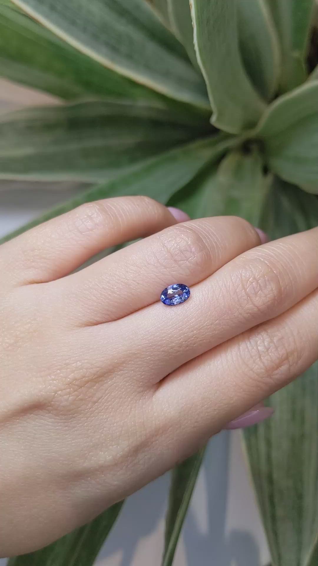 0.87 Ct. Blue Sapphire from Ceylon (Sri Lanka) Size Video