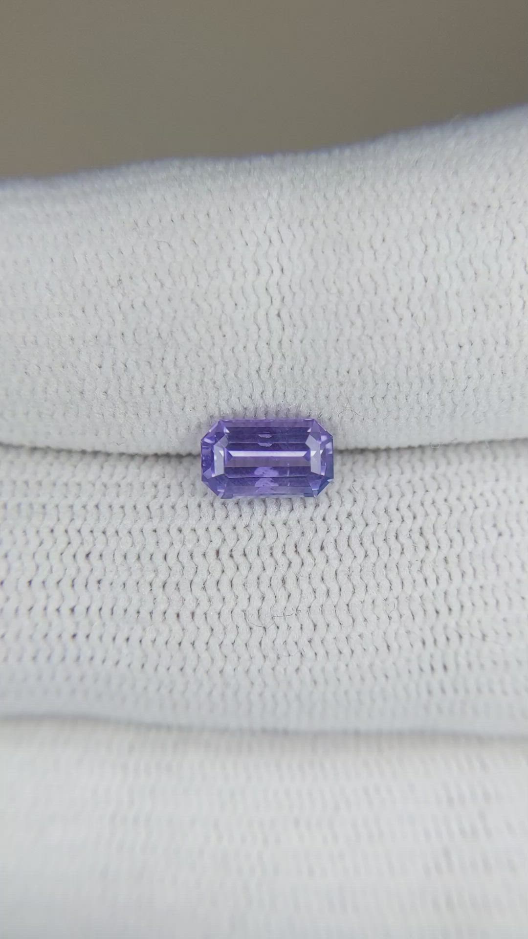1.32 Ct. Purple Sapphire from Ceylon (Sri Lanka) Size Video