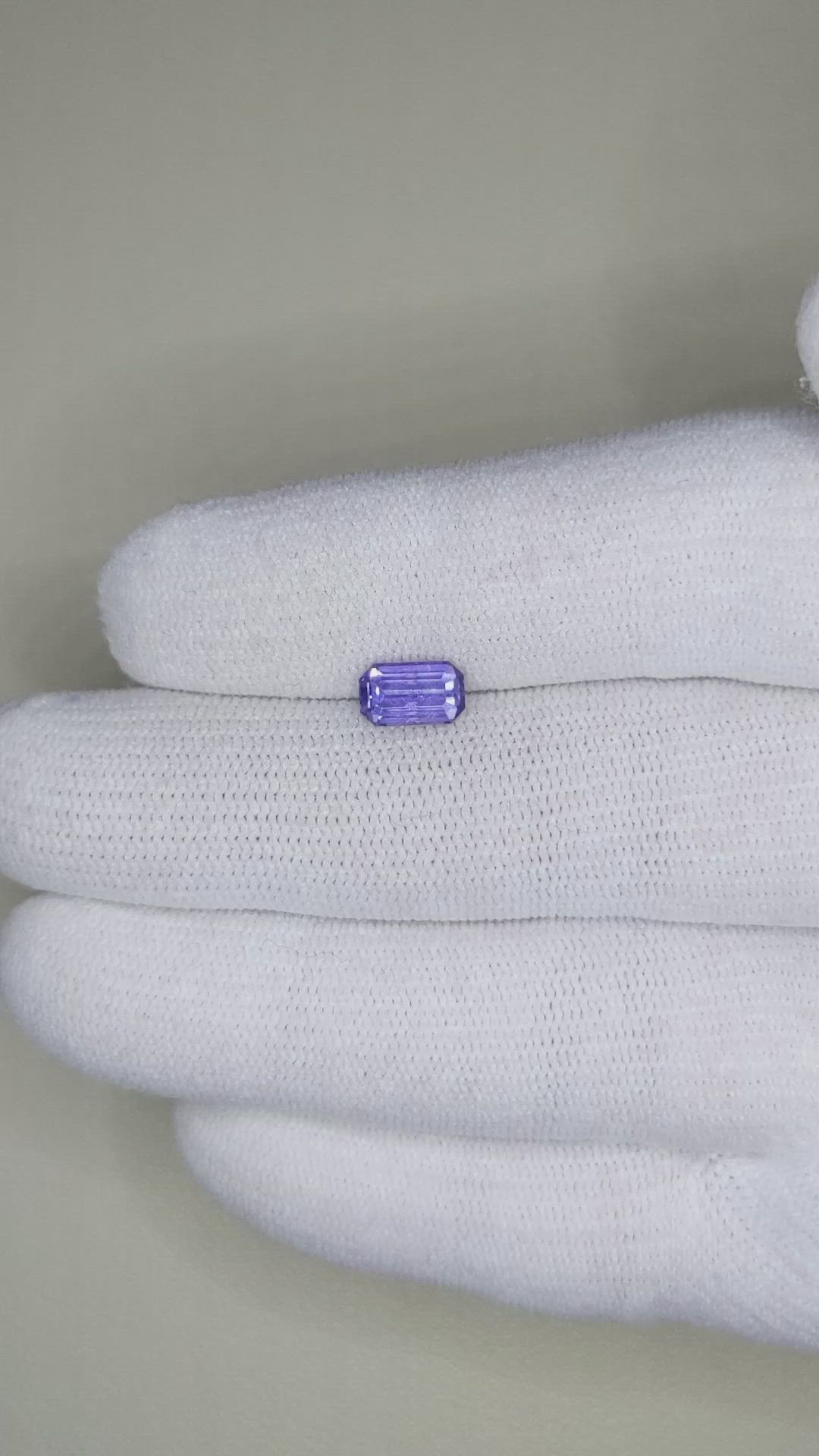 1.32 Ct. Purple Sapphire from Ceylon (Sri Lanka) Size Video