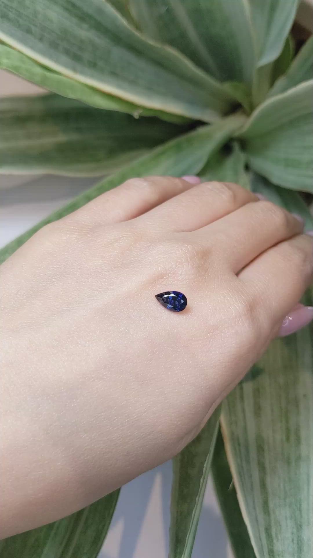 1.19 Ct. Blue Sapphire from Ceylon (Sri Lanka) Size Video