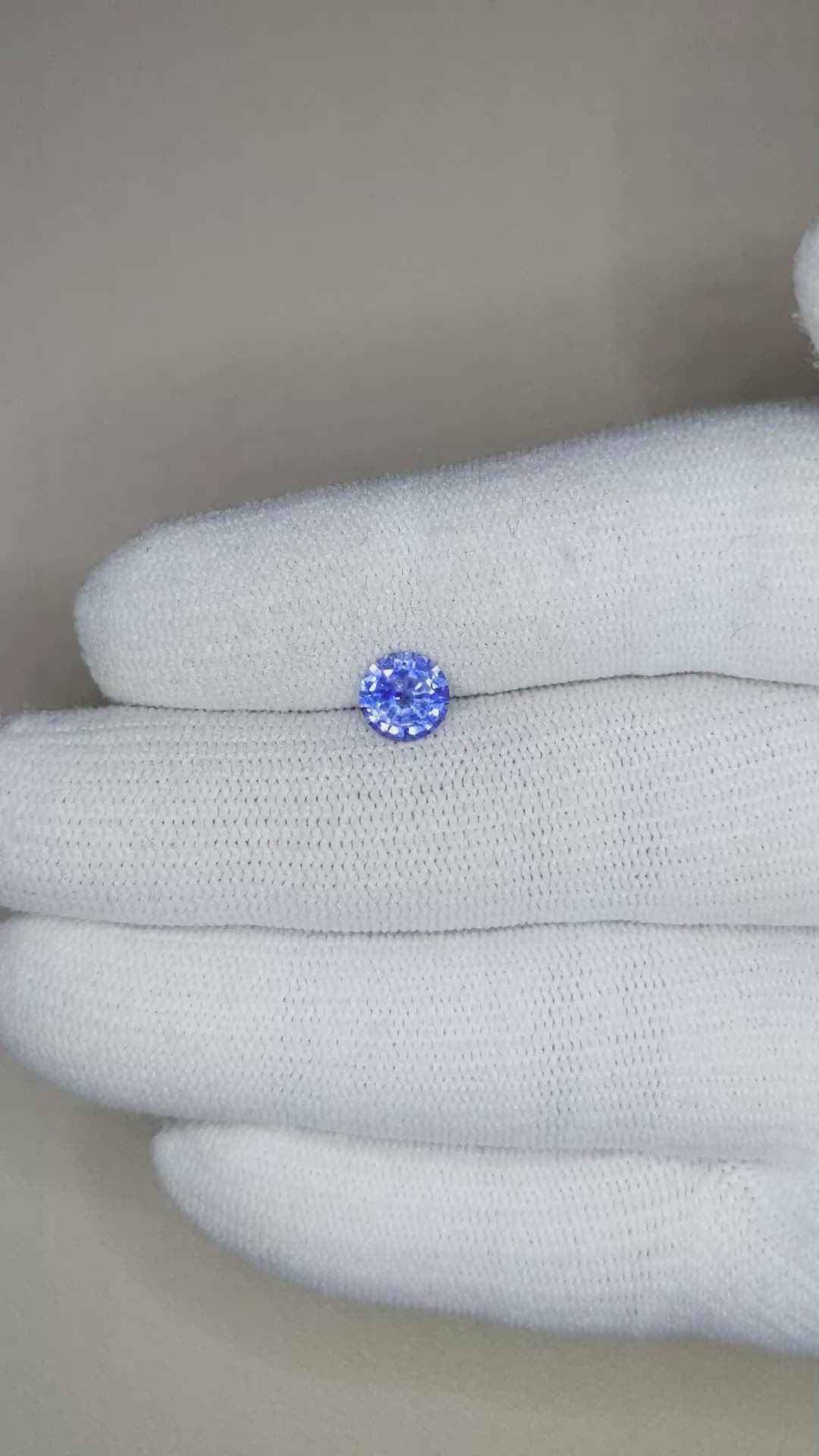 1.09 Ct. Blue Sapphire from Ceylon (Sri Lanka) Size Video