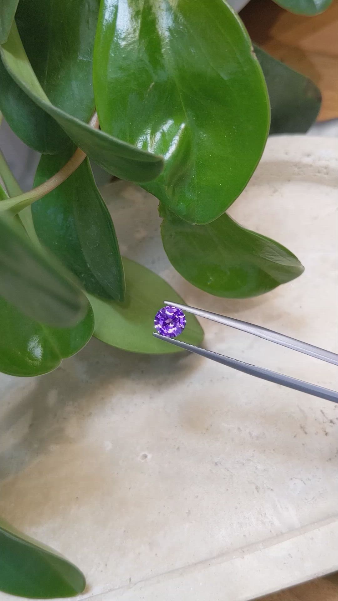 1.08 Ct. Purple Sapphire from Ceylon (Sri Lanka) Size Video