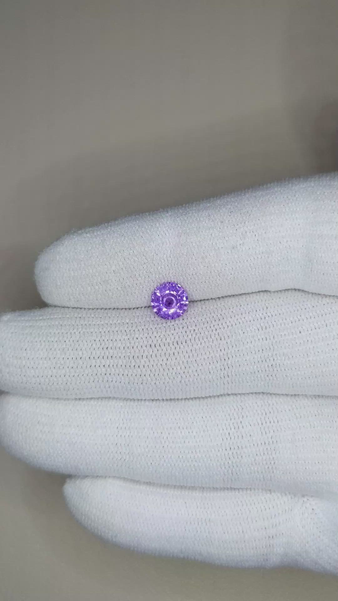 1.08 Ct. Purple Sapphire from Ceylon (Sri Lanka) Size Video