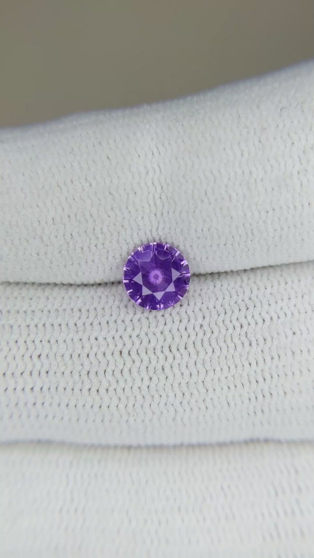 1.08 Ct. Purple Sapphire from Ceylon (Sri Lanka) Size Video