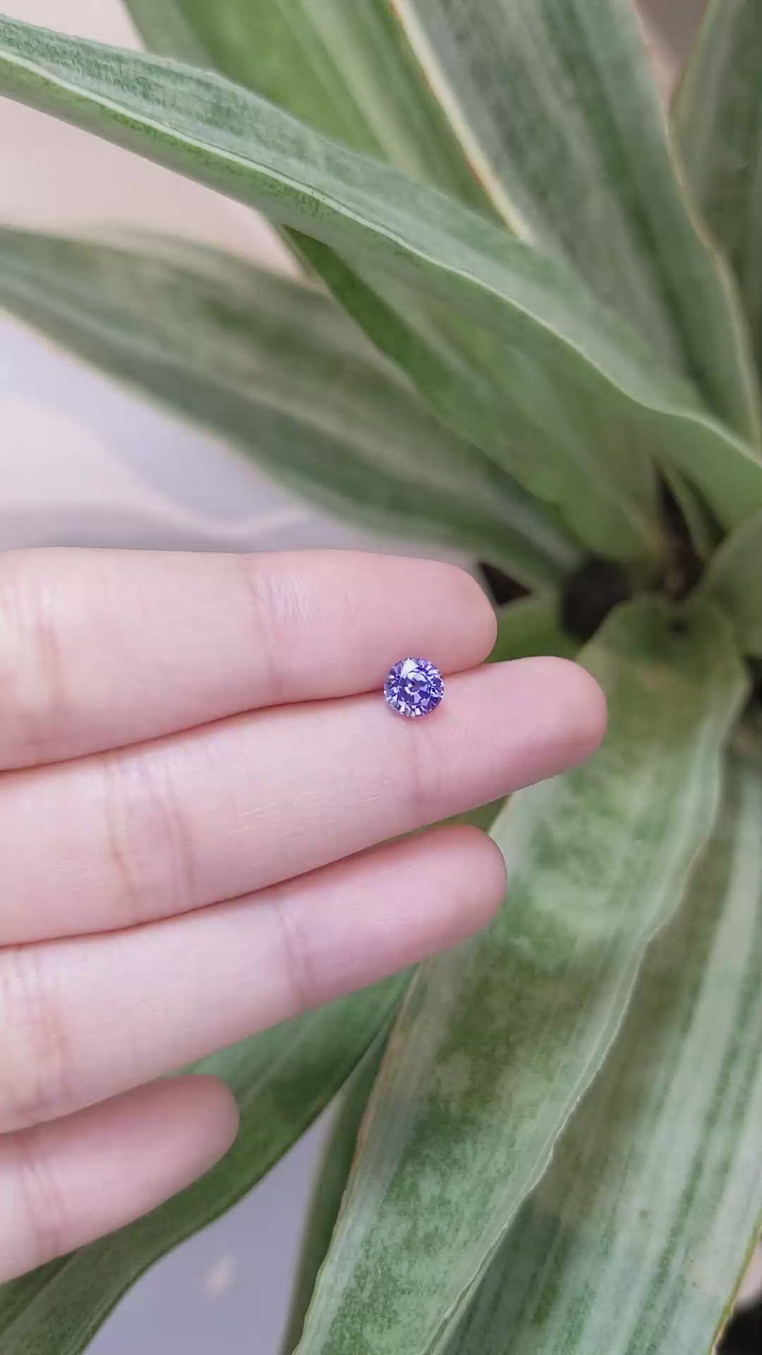 0.91 Ct. Purple Sapphire from Ceylon (Sri Lanka) Size Video