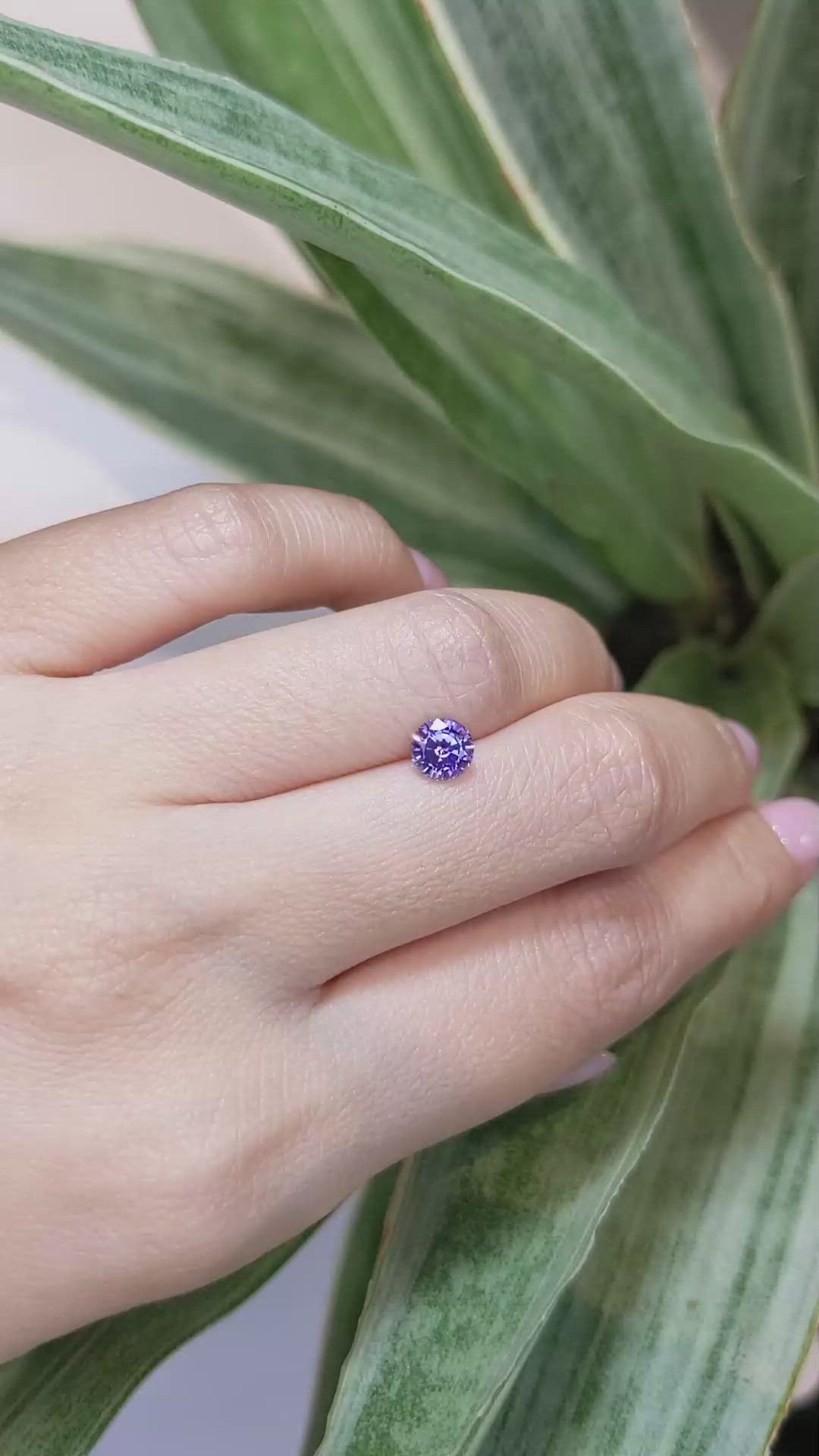 0.91 Ct. Purple Sapphire from Ceylon (Sri Lanka) Size Video
