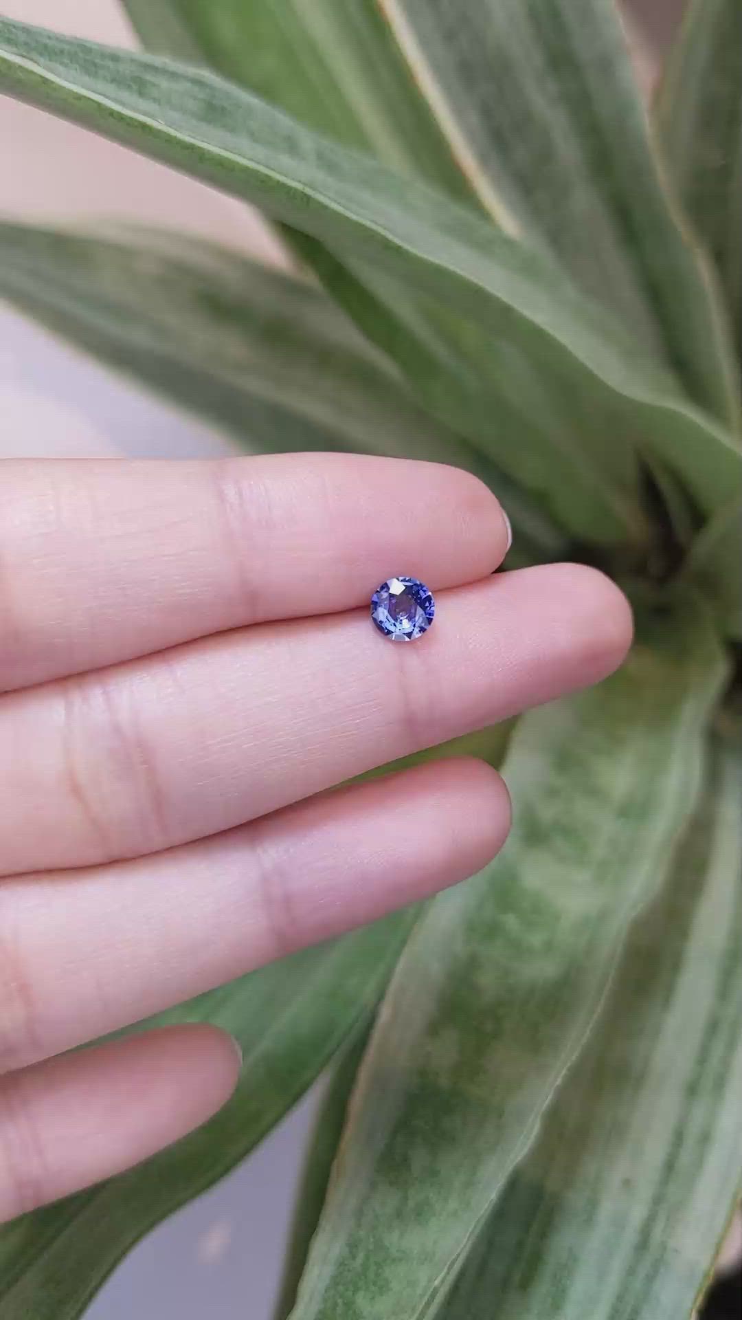 0.69 Ct. Blue Sapphire from Ceylon (Sri Lanka) Size Video