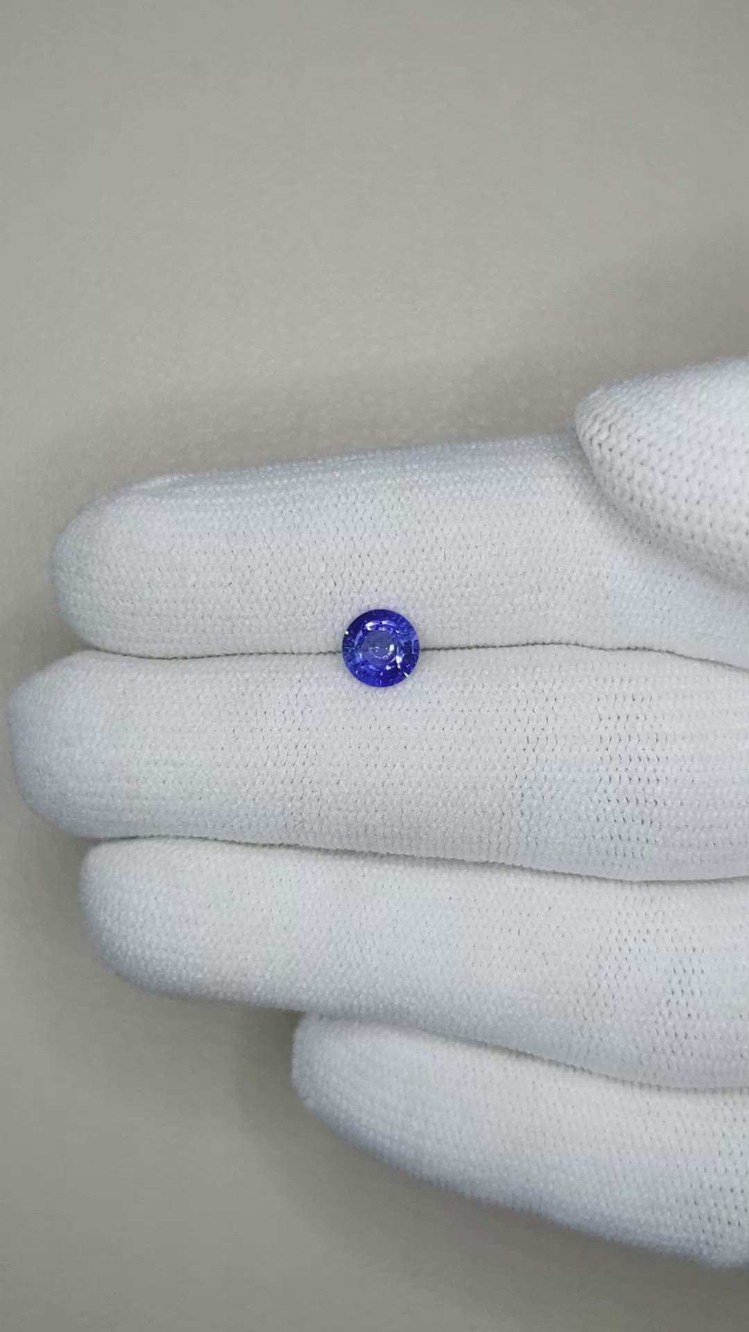 0.69 Ct. Blue Sapphire from Ceylon (Sri Lanka) Size Video