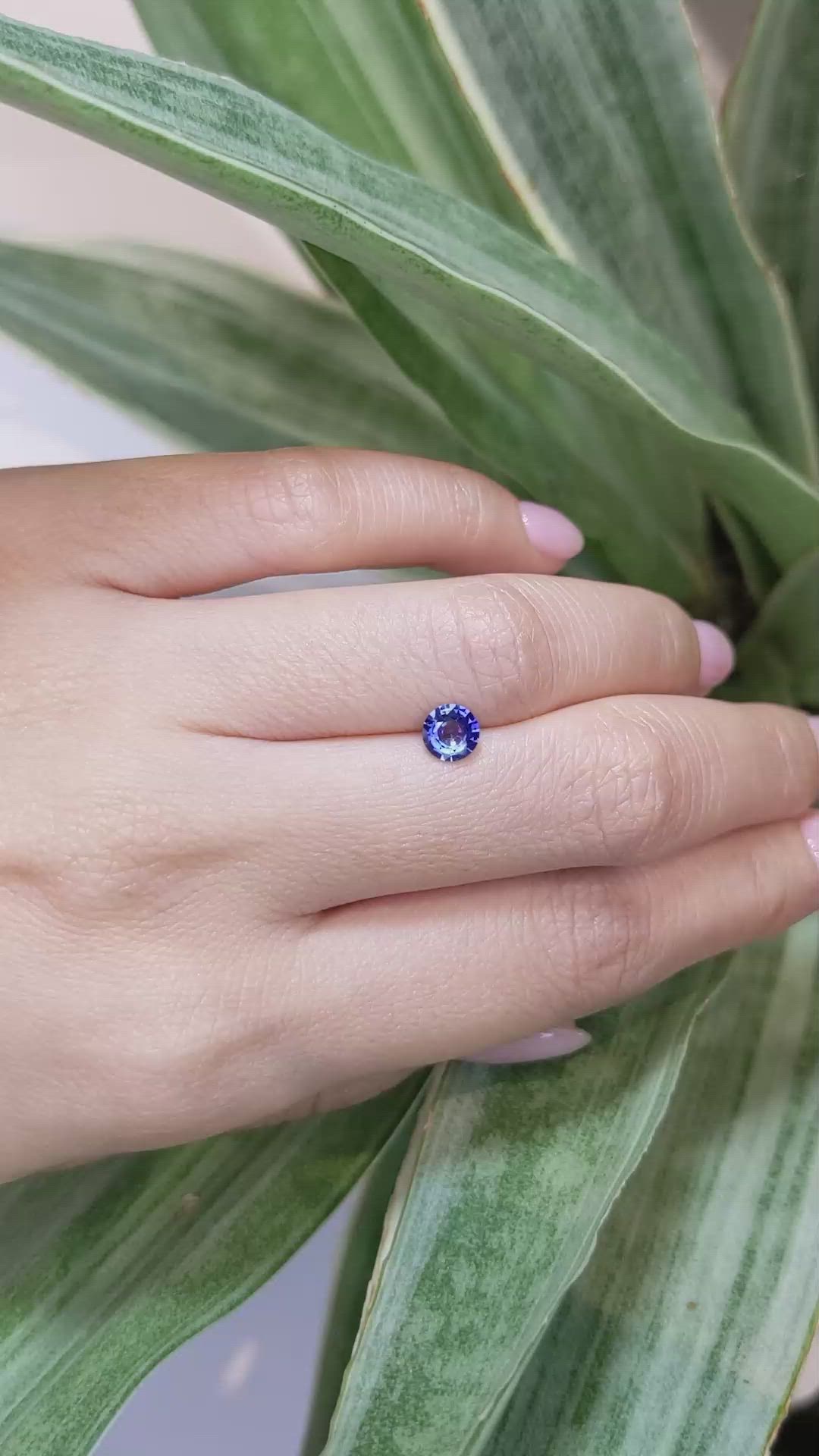 0.69 Ct. Blue Sapphire from Ceylon (Sri Lanka) Size Video