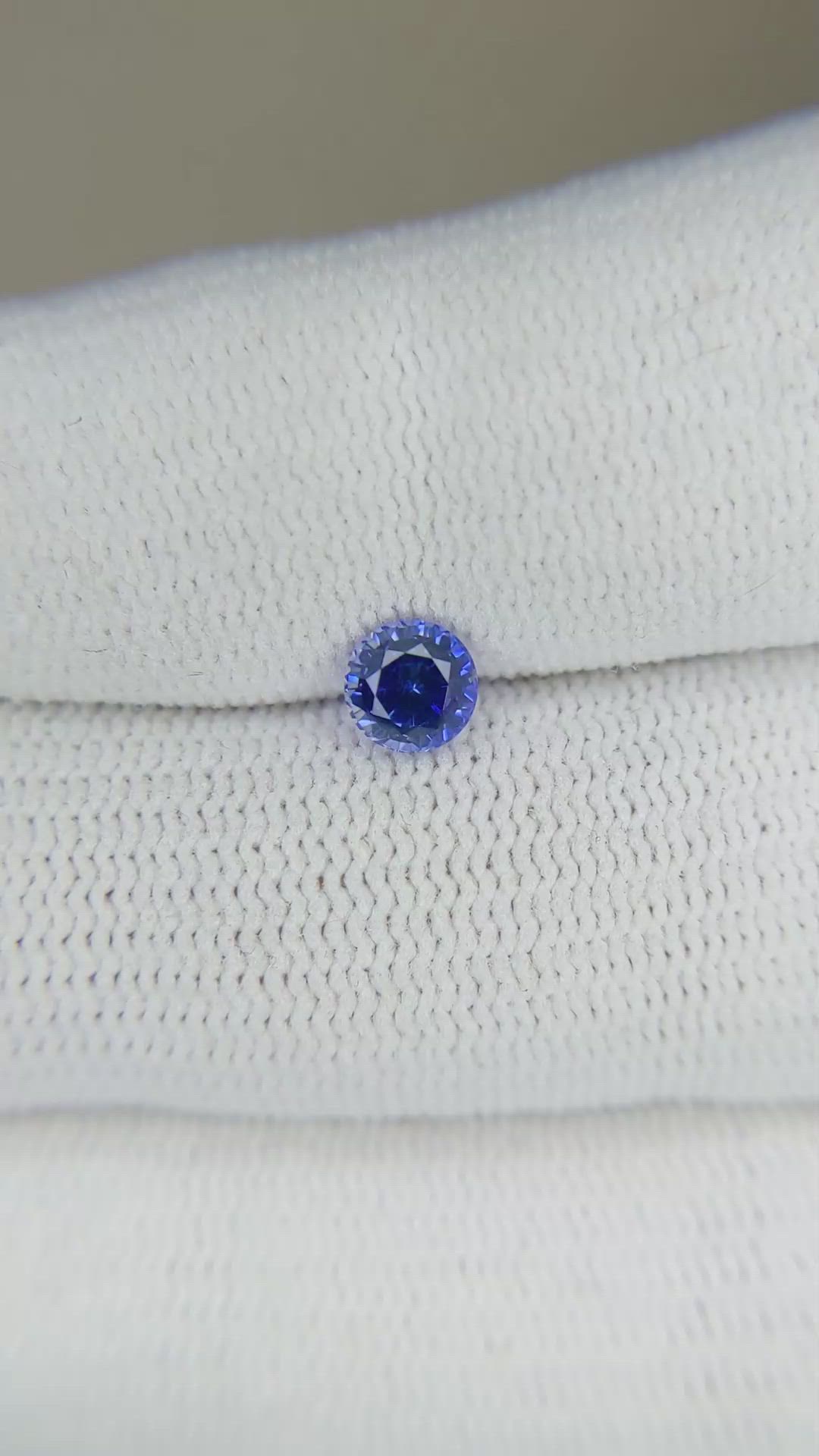 0.66 Ct. Blue Sapphire from Ceylon (Sri Lanka) Size Video