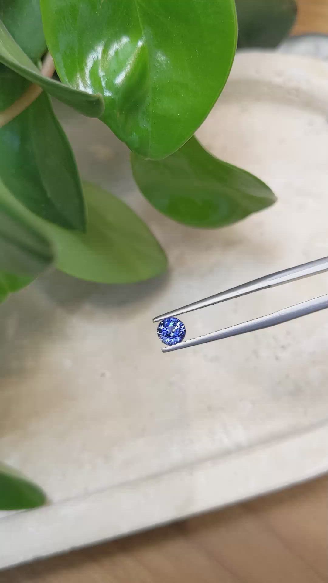 0.66 Ct. Blue Sapphire from Ceylon (Sri Lanka) Size Video