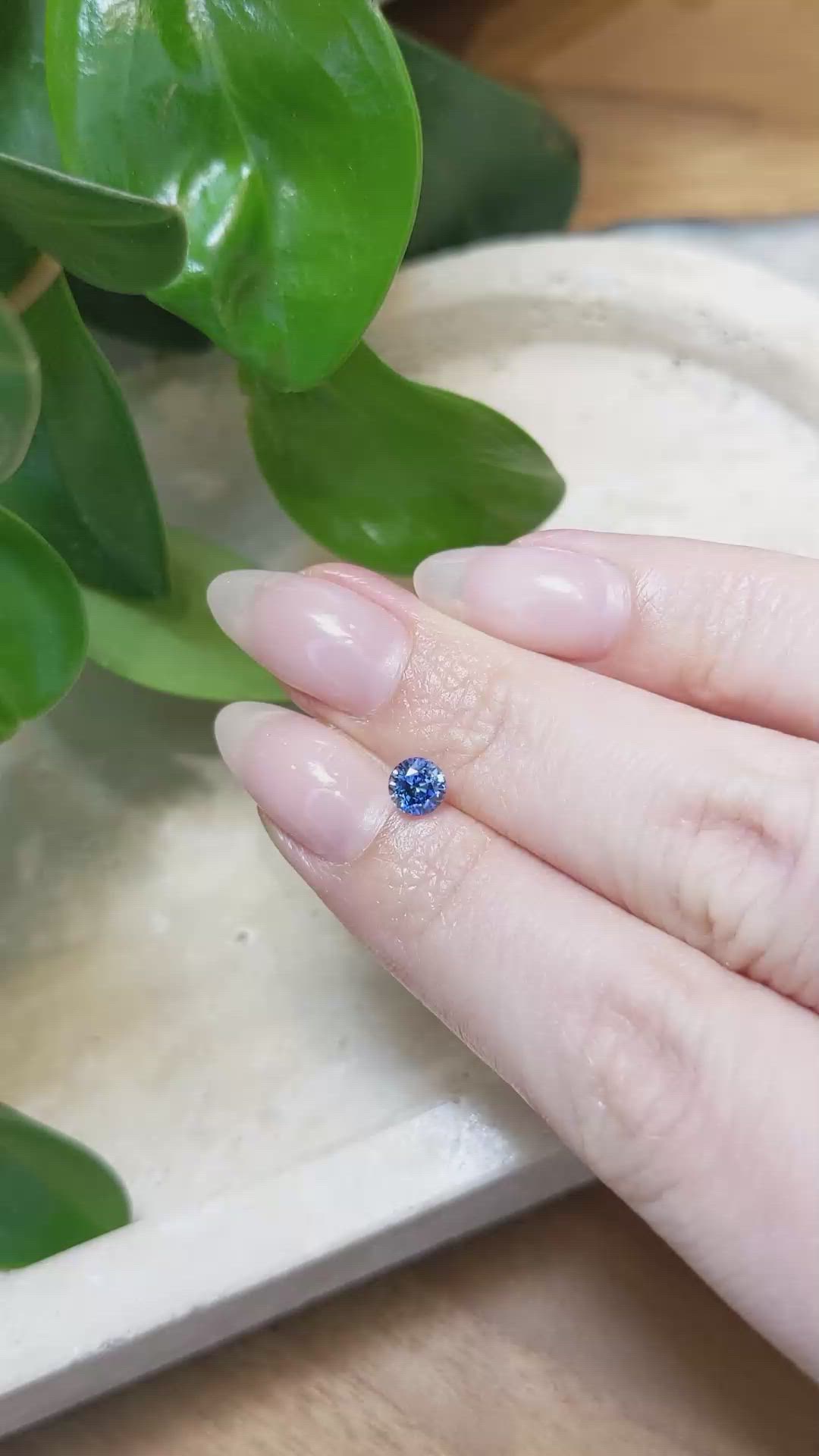 0.66 Ct. Blue Sapphire from Ceylon (Sri Lanka) Size Video